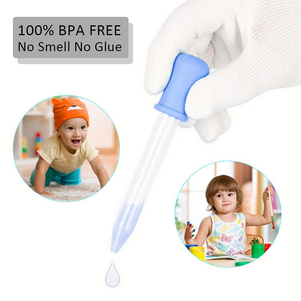 5ml Silicone & Plastic Eye Dropper - Essential Pipettes for Candy Molds, Gummy Making & DIY Crafts | Perfect for Kids' Candy Making, Science Experiments & Liquid Transfer (Pack of 8)