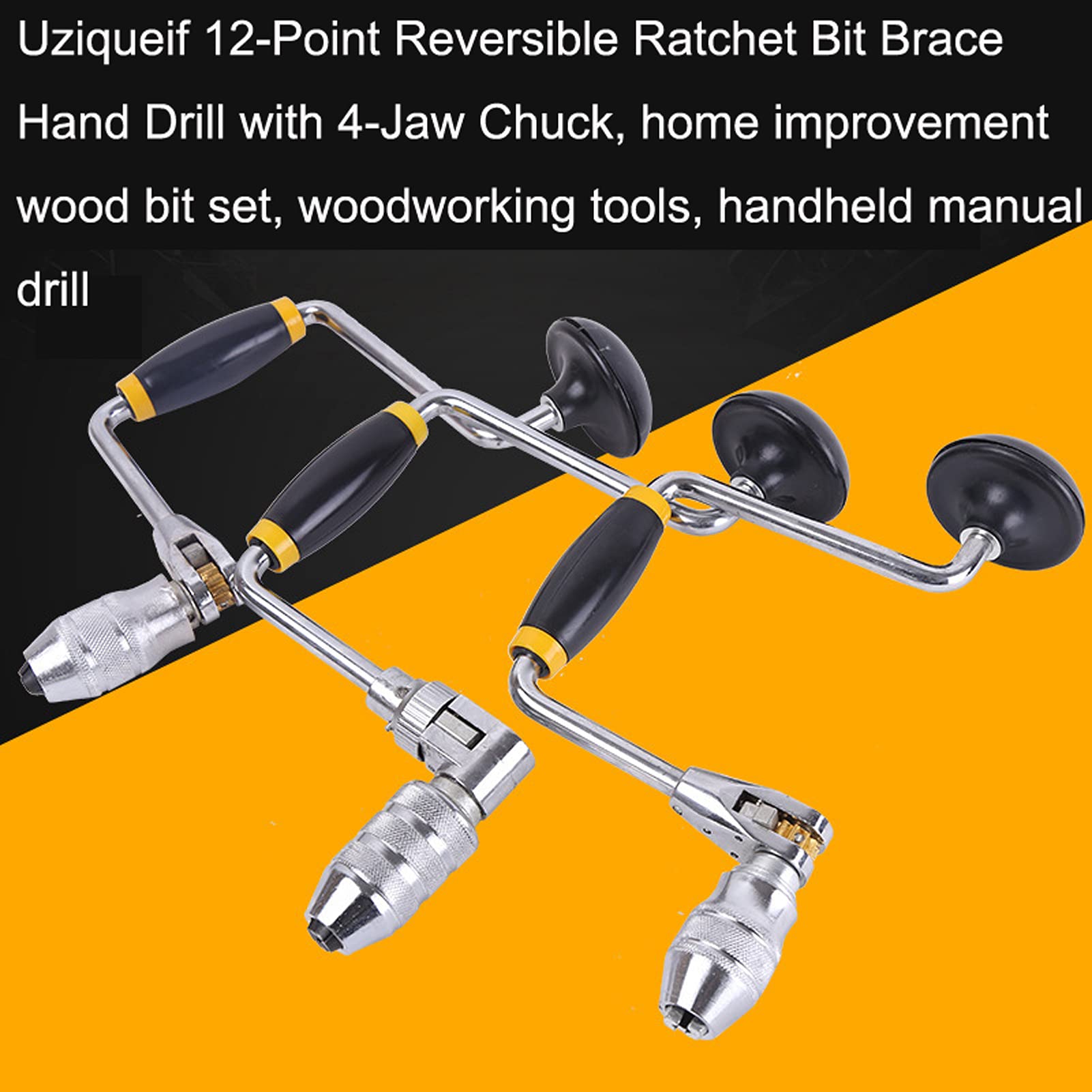 Hand Crank Drill for Woodworking - Swing-Bit Clip Tool for Carpenters | DIY & Crafting