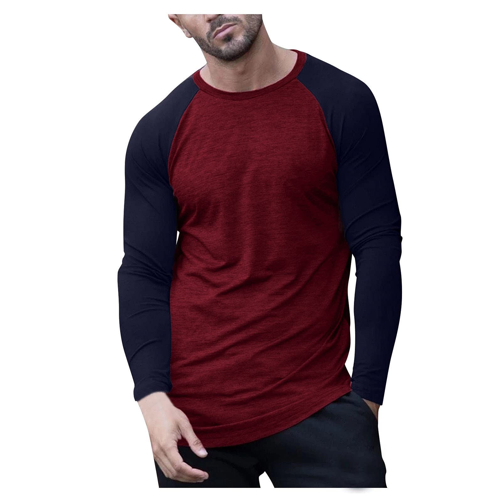 Xiloccer Men's Cooling Long Sleeve T-Shirt - Breathable Crew Neck Sweatshirt for Dad, Casual Fashion Top for Everyday Wear & Gifts - Perfect for Workouts, Lounging and Outdoor Activities