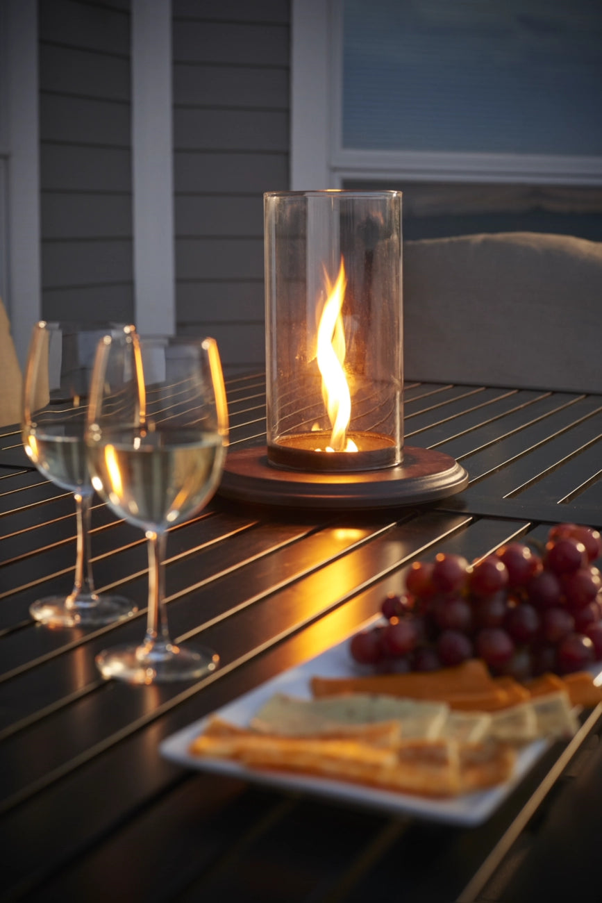 The Outdoor Greatroom Company Intrigue Table Top Outdoor Lantern - Weatherproof LED Lantern for Patio, Garden & Camping - Perfect for Outdoor Dining, Backyard Decor & Nighttime Ambiance