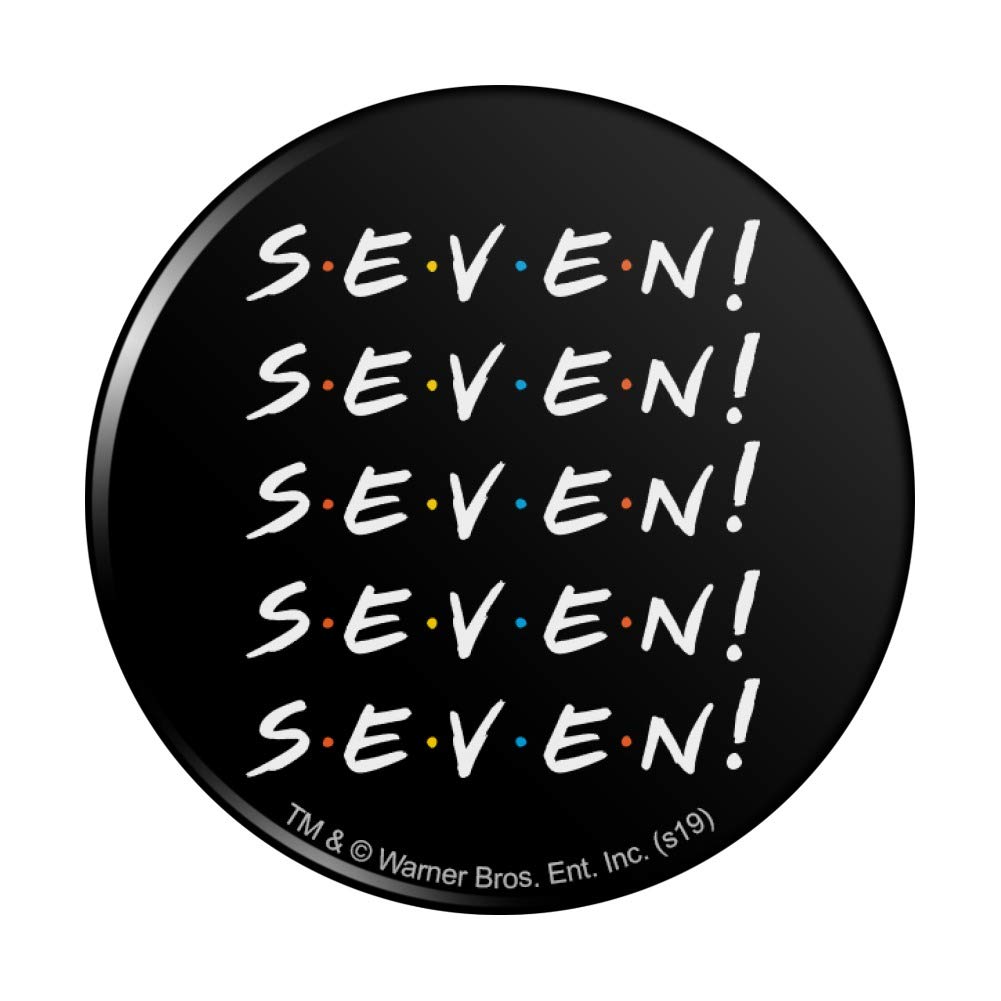 Friends SEVEN Kitchen Refrigerator Locker Button Magnet - Strong Magnetic Hooks for Fridge, Office, Dorm & Home Organization (Set of 7) - Perfect for Hanging Keys, Towels, Photos and More