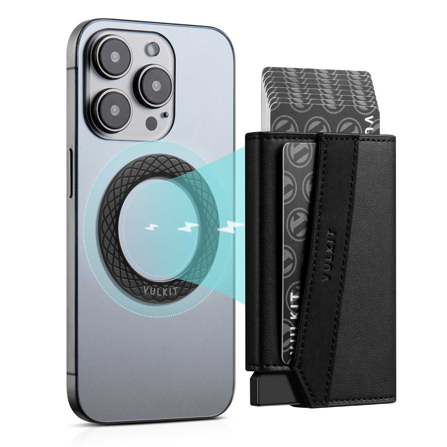 VC414 Magnetic Phone Card Holder Wallet - Slim RFID Blocking Credit Card Case for iPhone & Android - Perfect for Travel, Work & Everyday Use