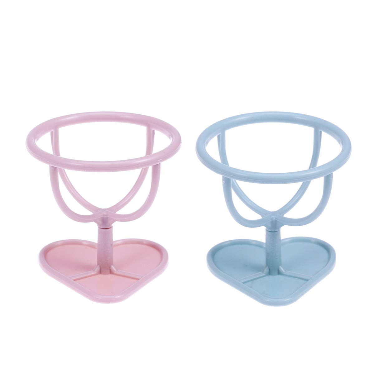 2 Pack Powder Puff Stand - Makeup Sponge Storage Holder & Display Rack for Beauty Blenders, Cosmetic Sponges, and Makeup Puff Support | Perfect for Vanity Organizers, Makeup Artists, and Home Beauty Stations