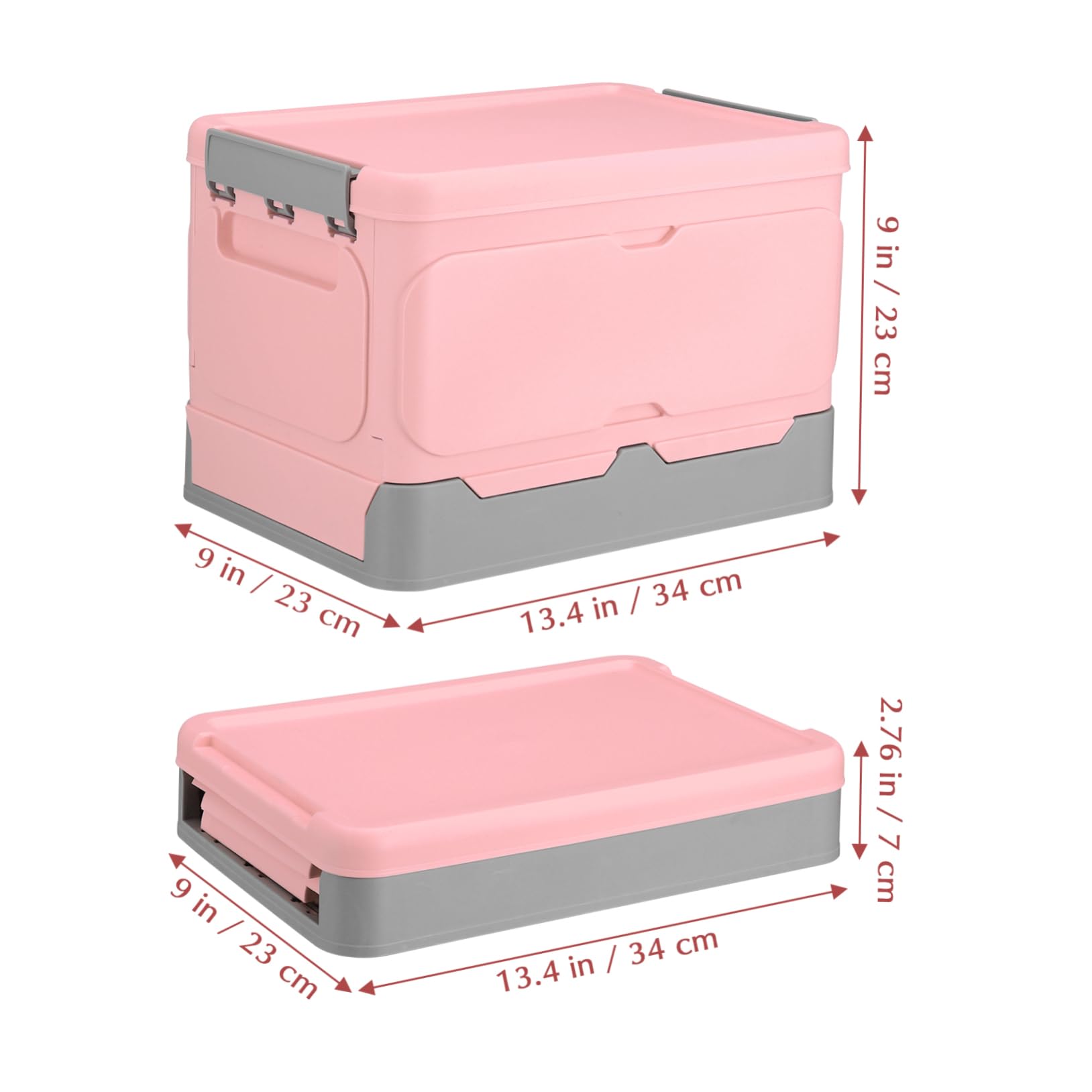 Luxshiny 2-Pack Foldable Storage Bins - Multi-Use Organizer Boxes for Home, Office, Car & Travel | Space-Saving Storage Solutions for Closet, Pantry & Kids' Toys