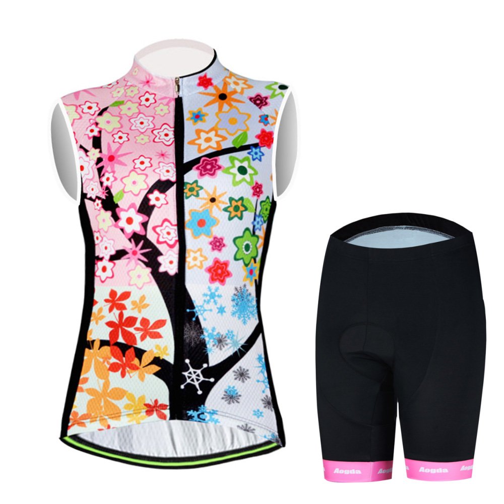 **Aogda Women's Cycling Jersey & Shorts Set - Breathable Bike Outfit for Road & Mountain Biking - Perfect for Team Rides & Outdoor Sports**