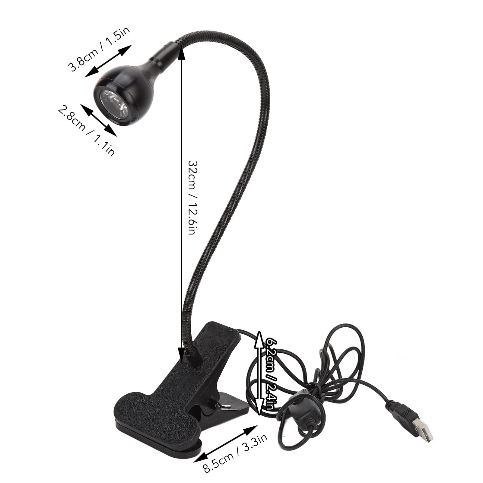 Ubersweet® UV Curing Clamp Lamp - 360° Adjustable USB-Powered Compact UV Nail Light for Gel Polish Curing | Perfect for Nail Salons, Home Manicures & DIY Nail Art