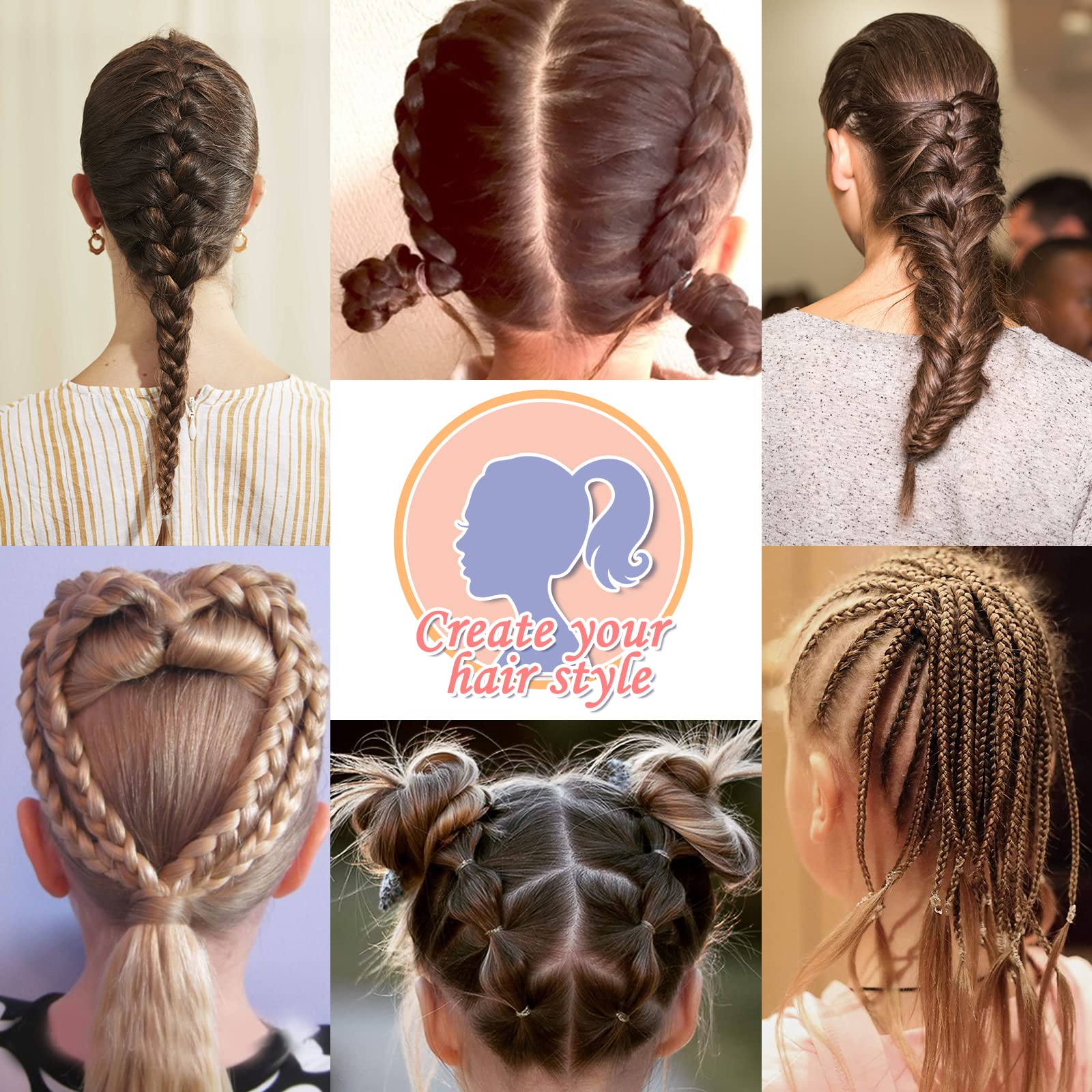 MORGLES 1000pcs Clear Small Hair Elastic Bands for Women, Men & Kids - No Damage Hair Ties for Braiding, Ponytails & Hairstyling - Includes Storage Box