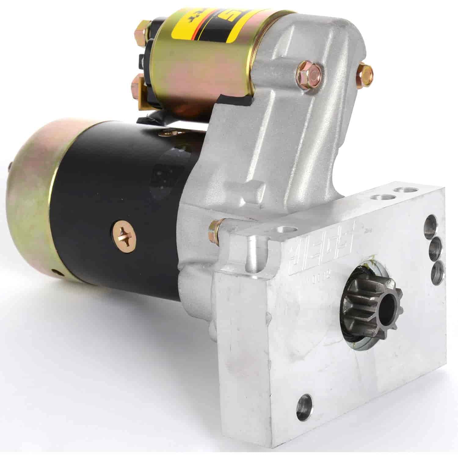 JEGS Heavy-Duty Mini Starter for Chevy Small Block & Big Block Engines - Compatible with 153 & 168 Tooth Flywheels - High Performance Hitachi-Style Starter (Made in USA) - Perfect for Hot Rods, Muscle Cars & Engine Swaps - Handles Up to 16:1 Compression