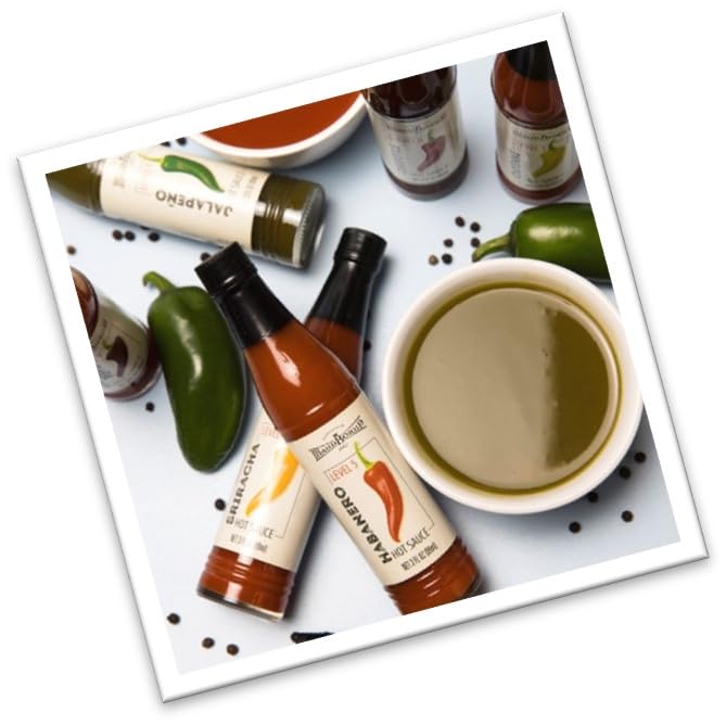 Spicy Hot Sauce Gift Set - 7 Bottles Variety Pack (3 fl. oz each) | Gluten Free Vegan Hot Sauces for Men, Women & Teens | Perfect for BBQ, Cooking, Gifts & Hot Sauce Lovers