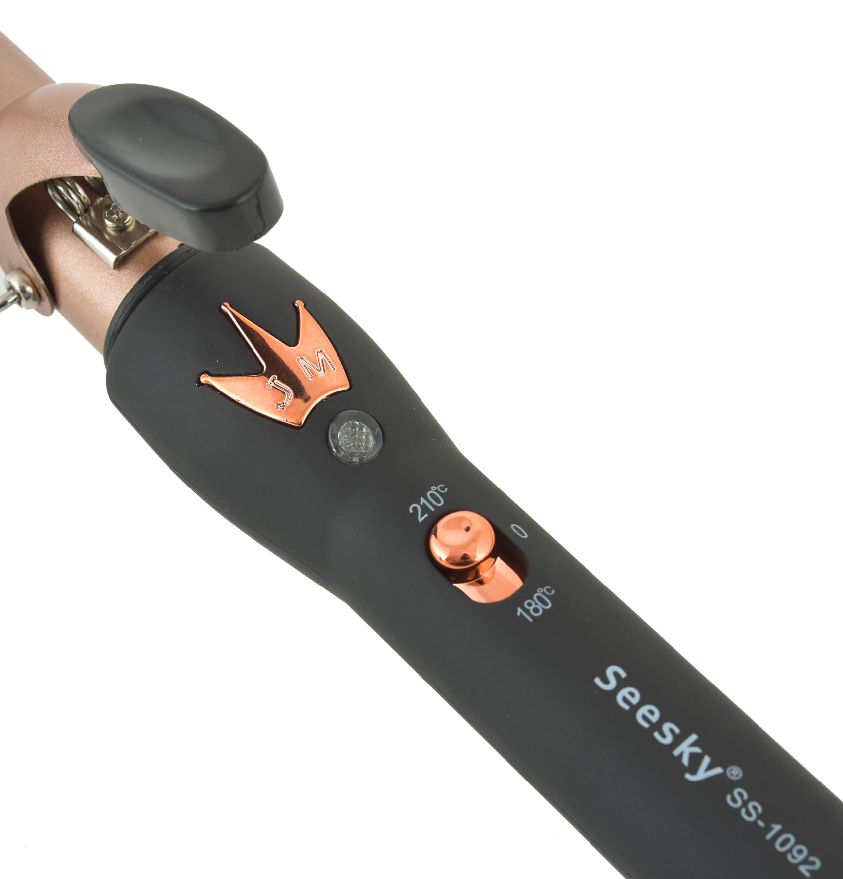 Seesky SS-1092 Professional 25mm Ceramic Hair Curling Iron with Smooth Glide Plates - Black | 1 Year Warranty | Perfect for Beach Waves, Salon-Style Curls & Everyday Hairstyling