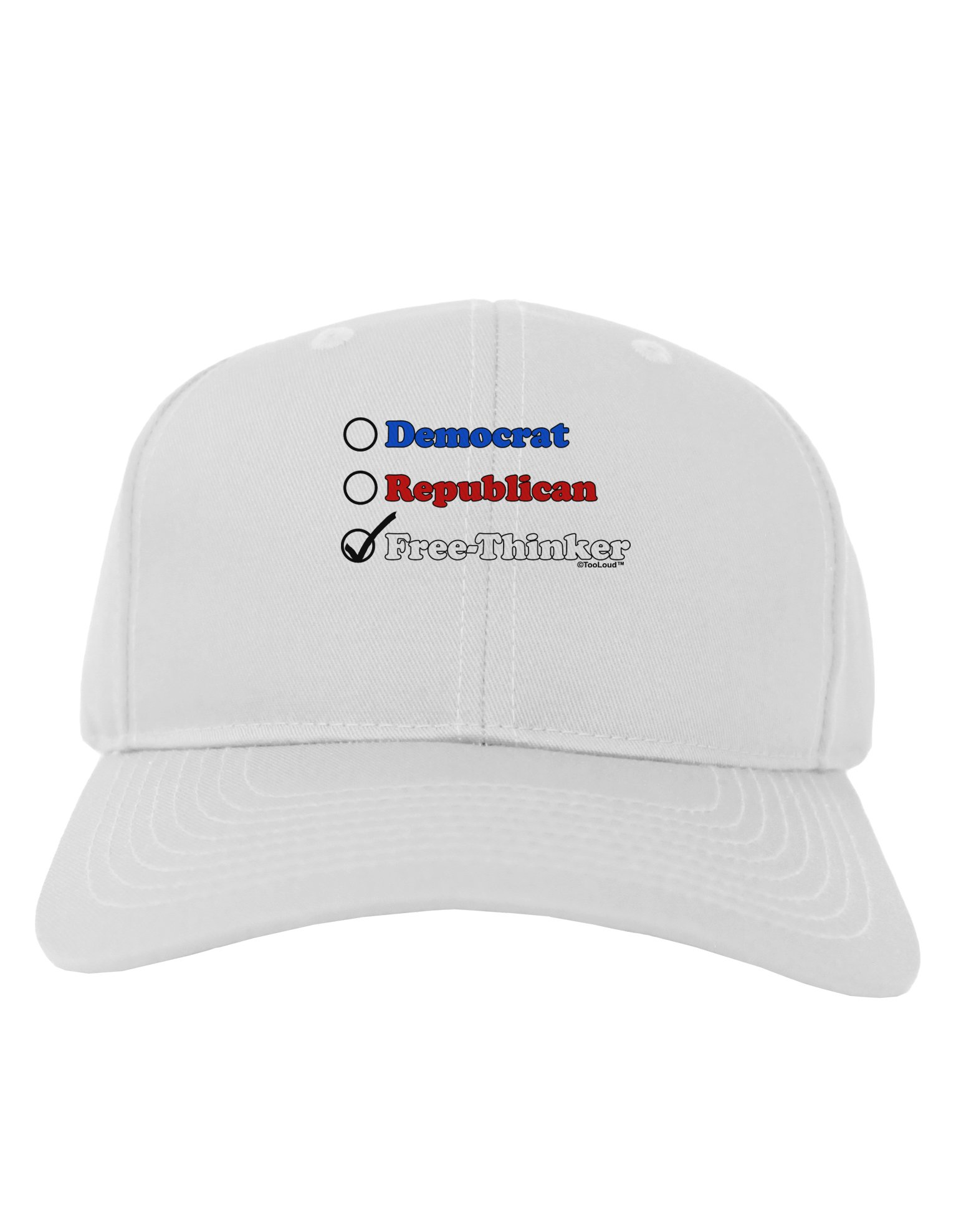 TooLoud Free Thinker Checklist Adult Baseball Cap - Adjustable Cotton Dad Hat for Men & Women - Perfect for Outdoor Activities, Sports & Casual Wear