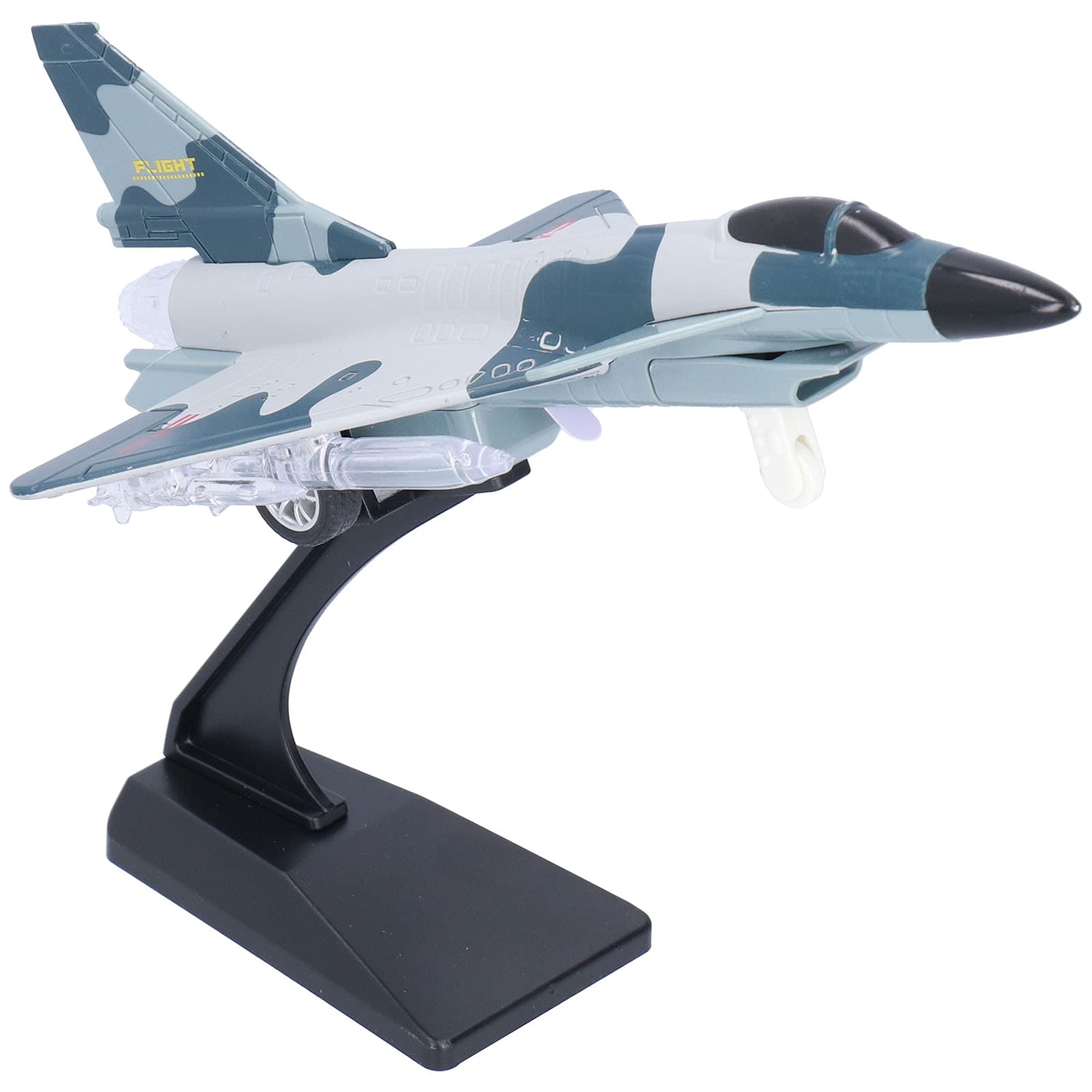 Alloy Fighter Jet Toy - Highly Realistic J10 Fighter Jet Model with Light & Sound, Durable Impact-Resistant for Kids & Collectors - Perfect for Home Play, Display & Gifting (J10 Camouflage Blue)