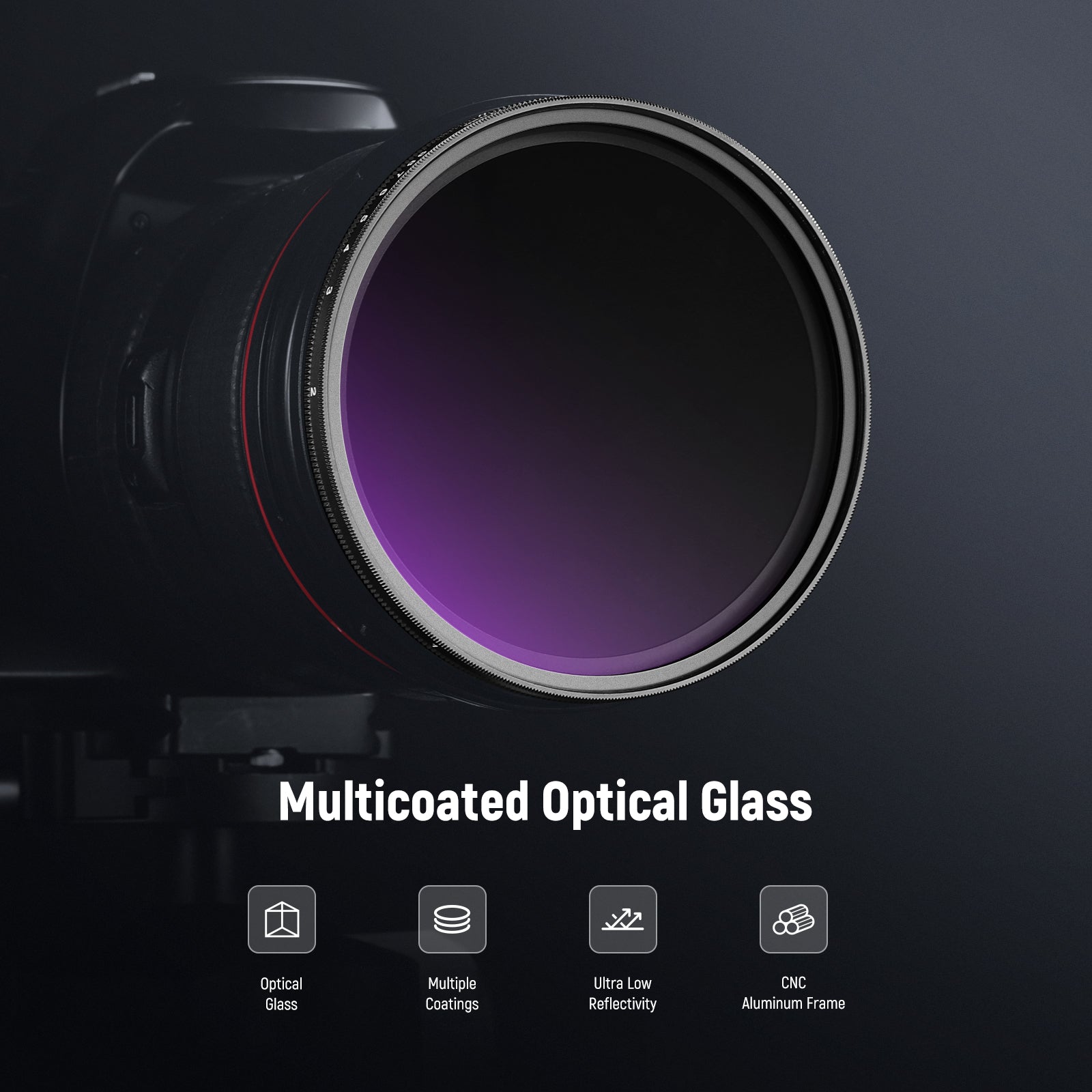 NEEWER ND2-400 Variable Neutral Density Filter (1-9 Stops) with Lens Cap - Perfect for Photography, Videography, and Outdoor Shooting