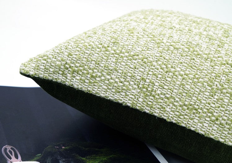 Modern Green & White Square Throw Pillows for Couch - Large Decorative Sofa Pillows for Living Room Interior Design - Perfect for Home Decor, Lounge & Cozy Spaces