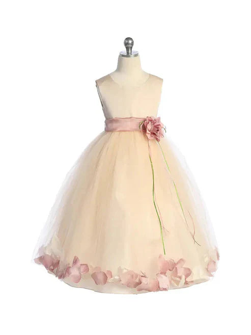 Plus Size Blush Satin Dress for Women - Elegant Petal Design Sleeveless Top (Size 16.5-20.5) | Perfect for Weddings, Parties & Special Occasions