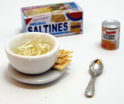 Delicious Chicken Noodle Soup with Crackers - Hearty Comfort Food for Cold Days & Quick Lunches | Perfect for Office, Home & Travel