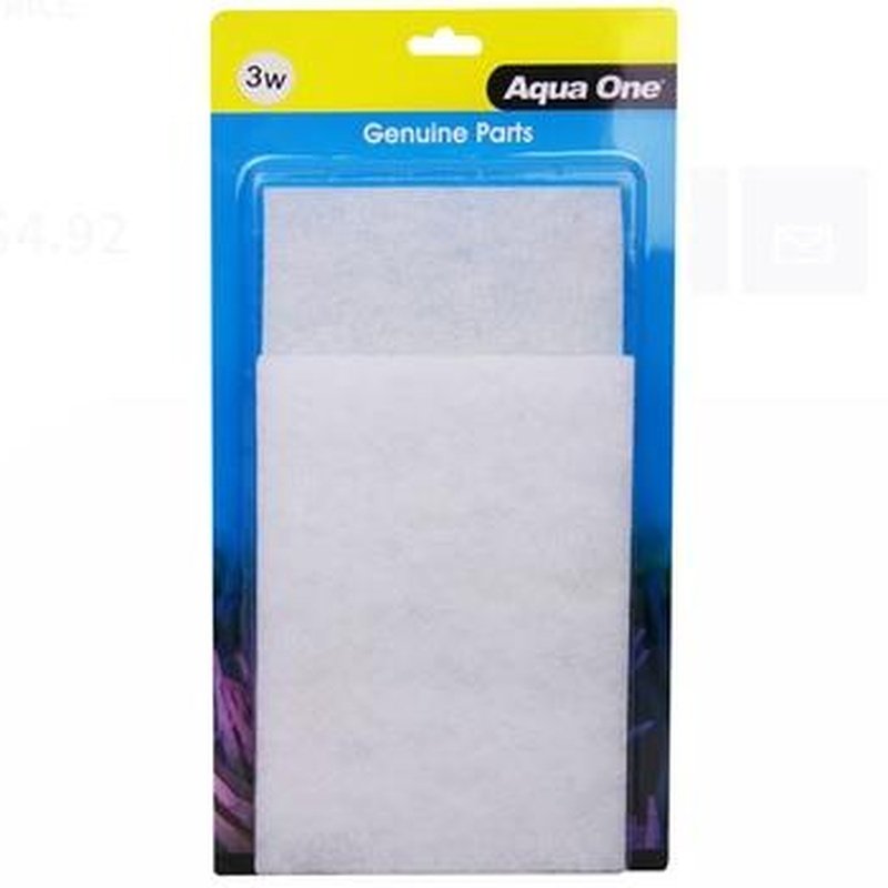 Aqua One Wool 2-Piece Set 3W AquaStyle 620/T 25003W - Perfect for Aquarium Filtration and Water Clarity Maintenance