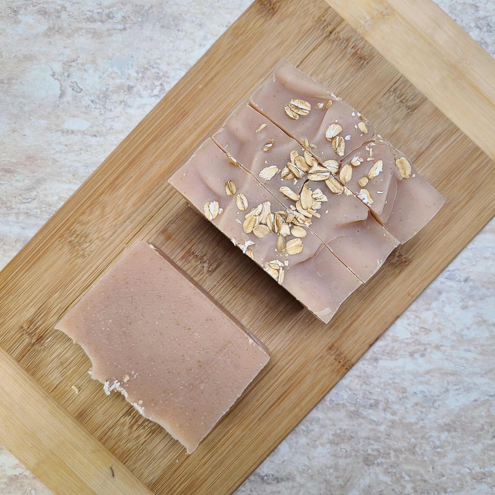 Organic Goat's Milk & Oatmeal Soap with Ruby Grapefruit Extract - Gentle Exfoliating & Moisturizing Bar for Sensitive Skin - Perfect for Daily Face & Body Cleansing, Spa & Gift Sets