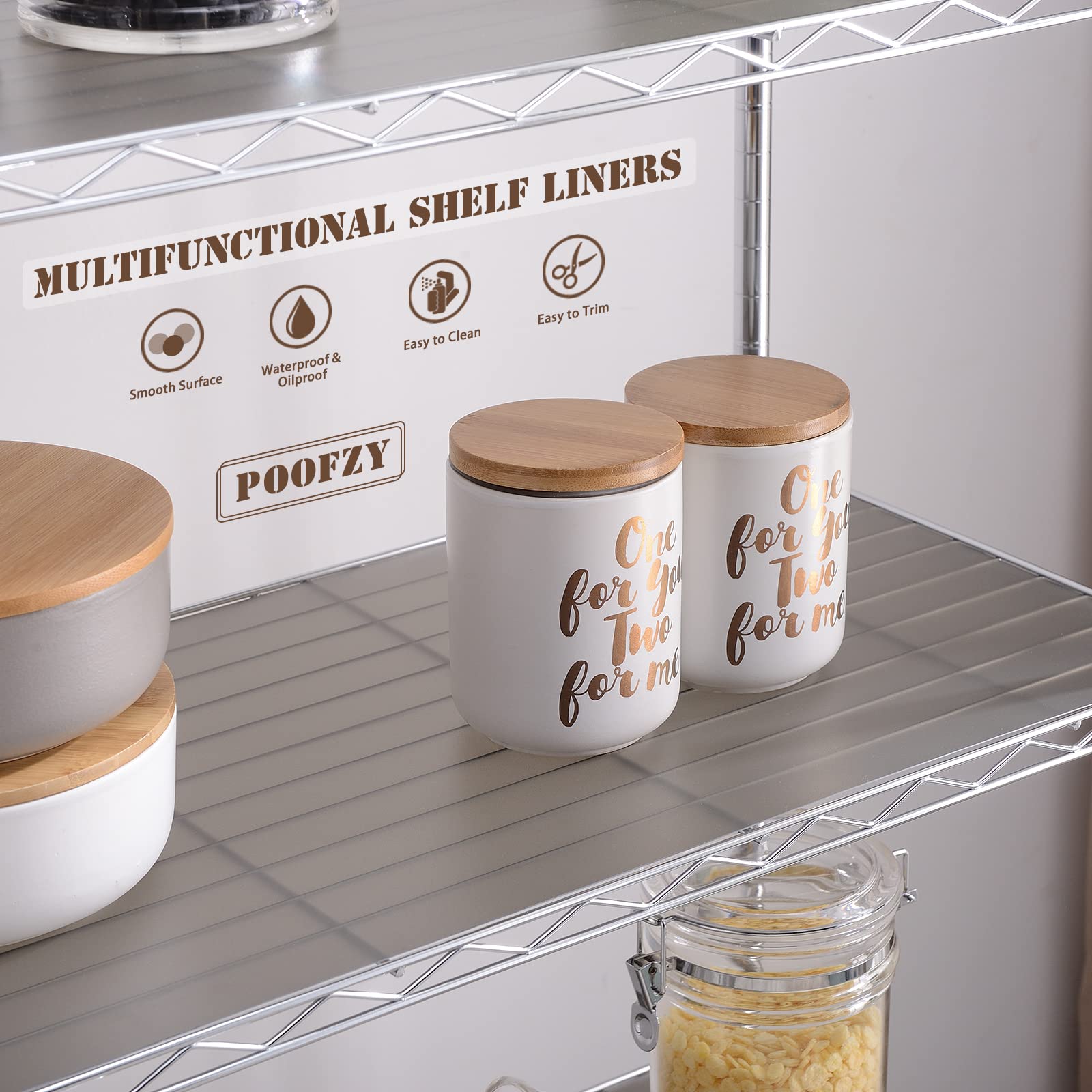 Poofzy Non-Adhesive Wire Shelf Liners - 14