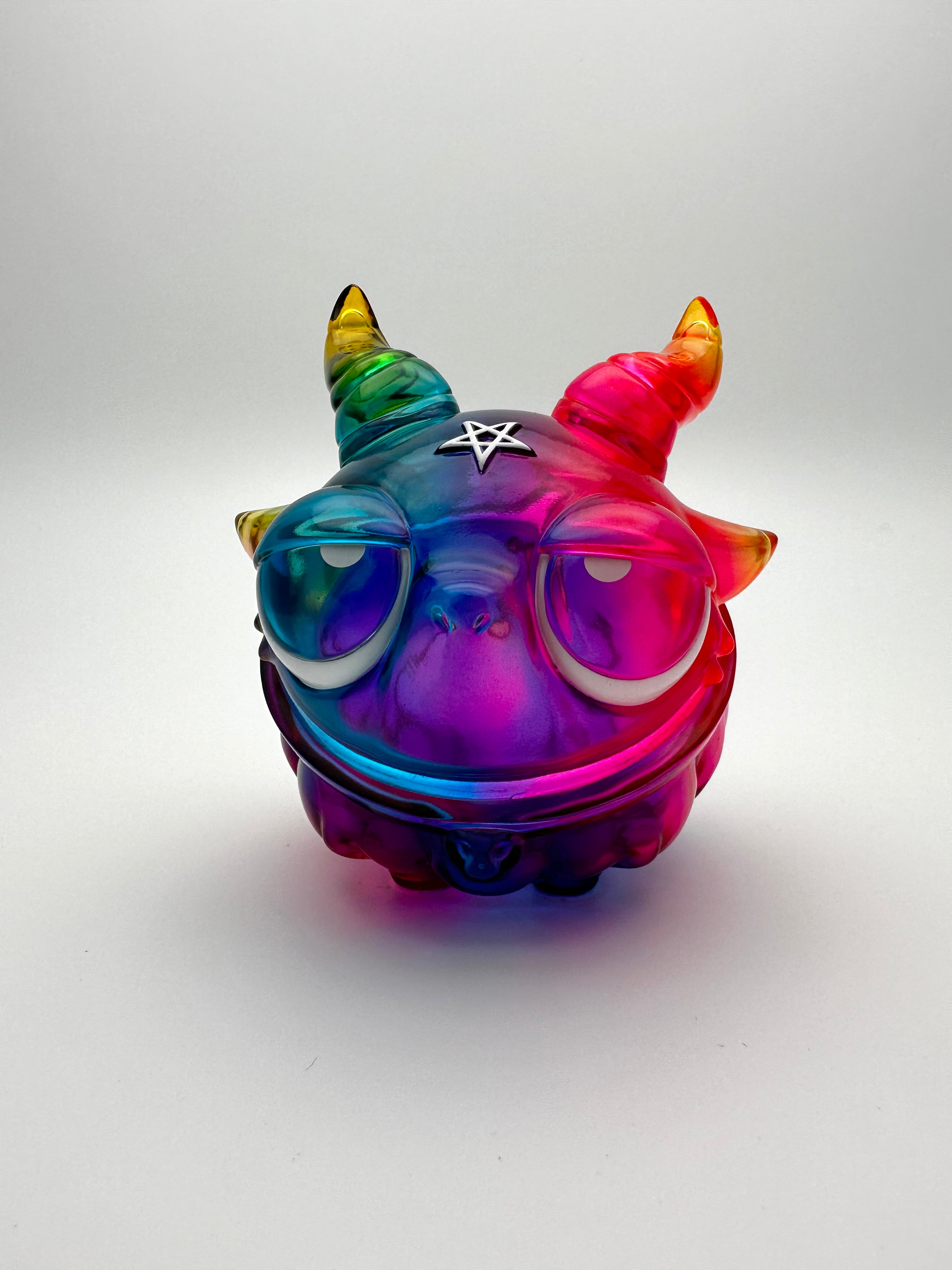 Bobbi The Baphomet Rainbow Plush Toy by Zintears - Cute Kawaii Demon Stuffed Animal for Gothic Home Decor, Anime Lover Gift & Alternative Aesthetic Collection