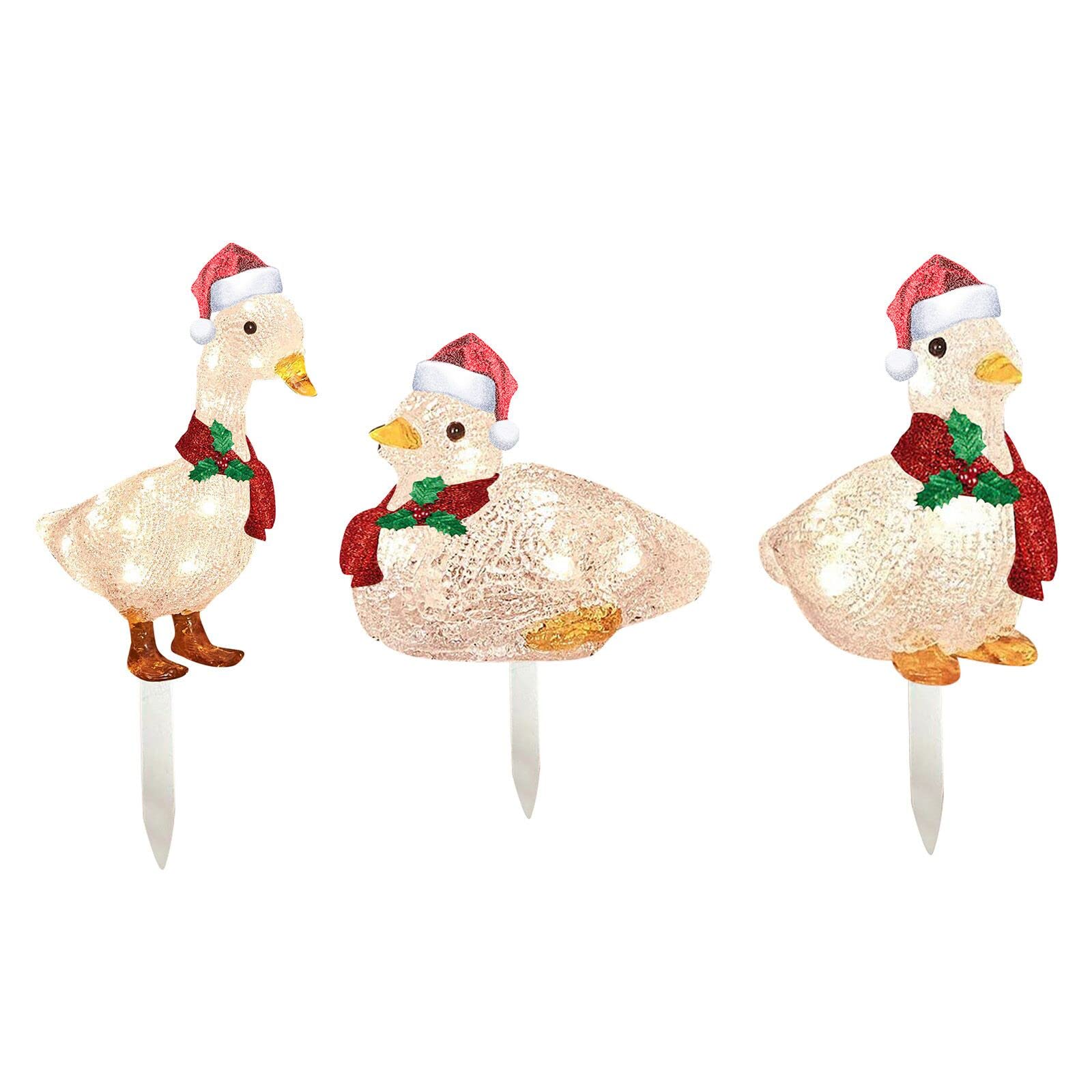 Mini LED Gnome Garden Figurines - Christmas Light-Up Decor for Outdoor & Holiday