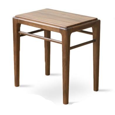 Solid Black Walnut Wood Makeup Stool - Durable & Stylish Vanity Seat for Bedroom, Bathroom, or Dressing Room