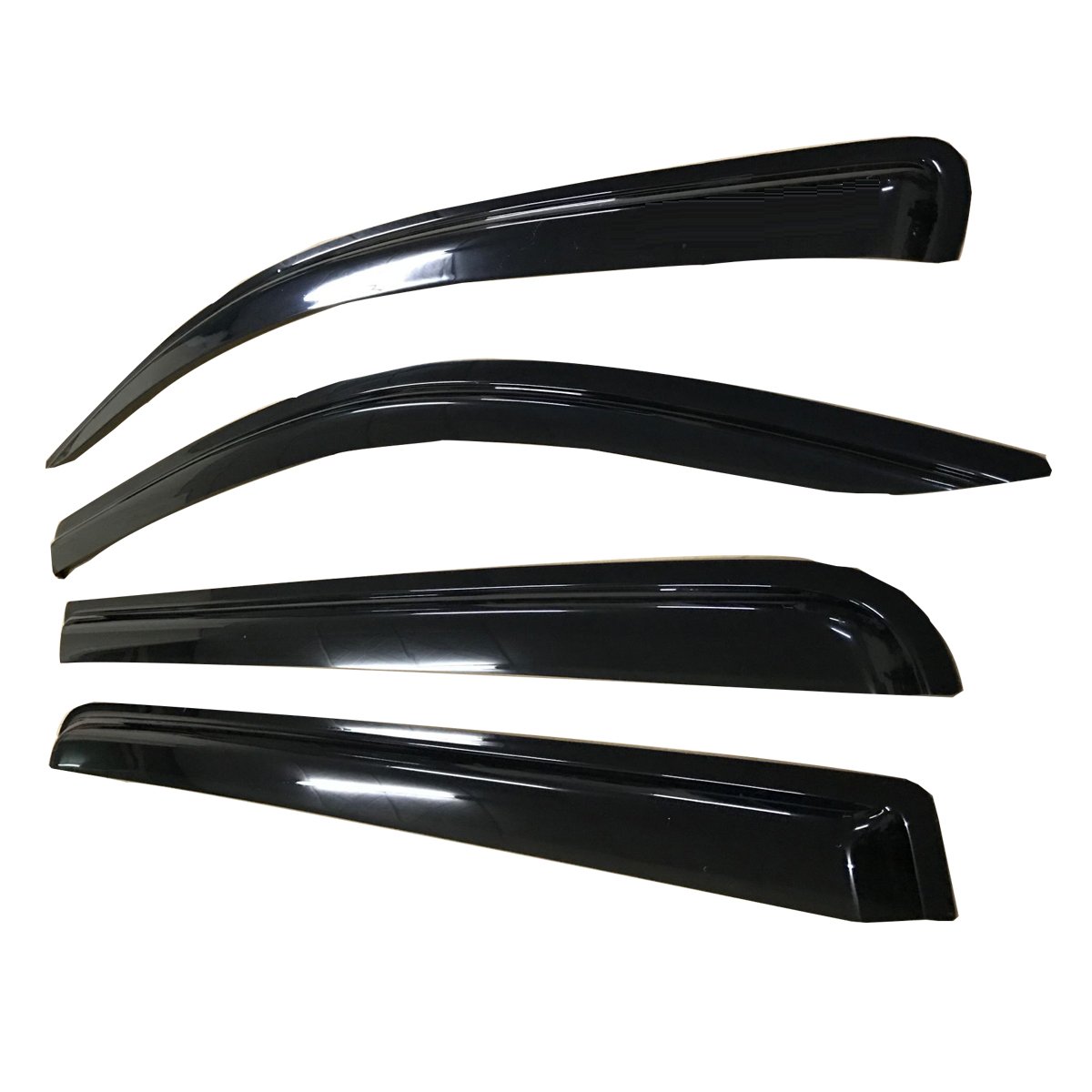 4pcs Sun/Rain Guard Window Deflectors for 2007-2015 Toyota Tundra Crewmax - UV Protection & Weatherproof Side Window Visors - Perfect for Driving, Camping & Outdoor Adventures