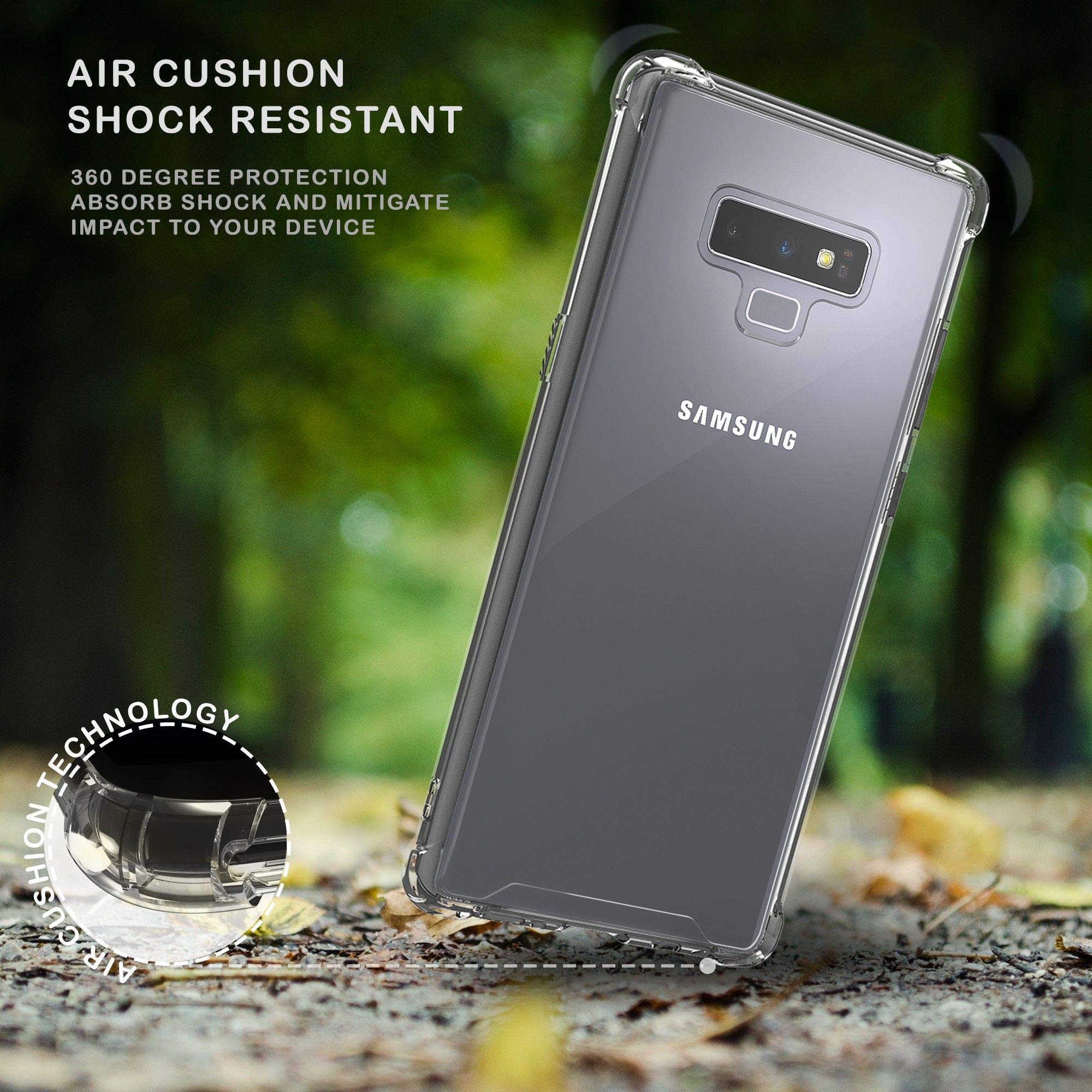 Shockproof Hybrid Slim Case with Air Pocket Corners for Samsung Galaxy Note 9 - Hot Air Balloons Design | Protective Phone Cover for Everyday Use, Travel & Outdoor Activities
