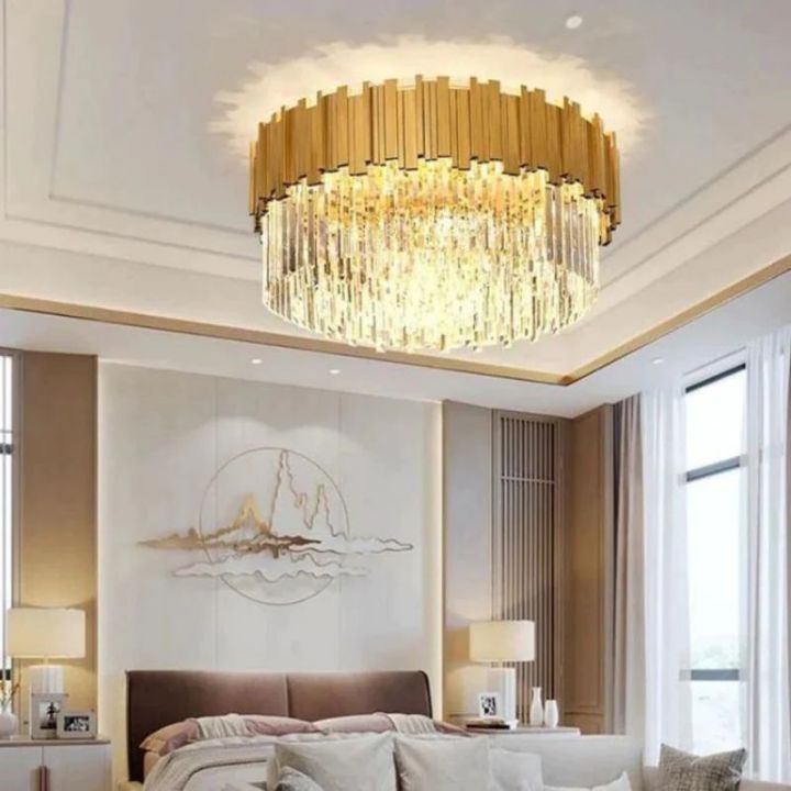 Bahay Flushmount Chandelier - Modern Ceiling Light Fixture for Living Room, Bedroom & Dining Room | Energy Efficient LED Lighting | Perfect for Home Decor & Interior Design