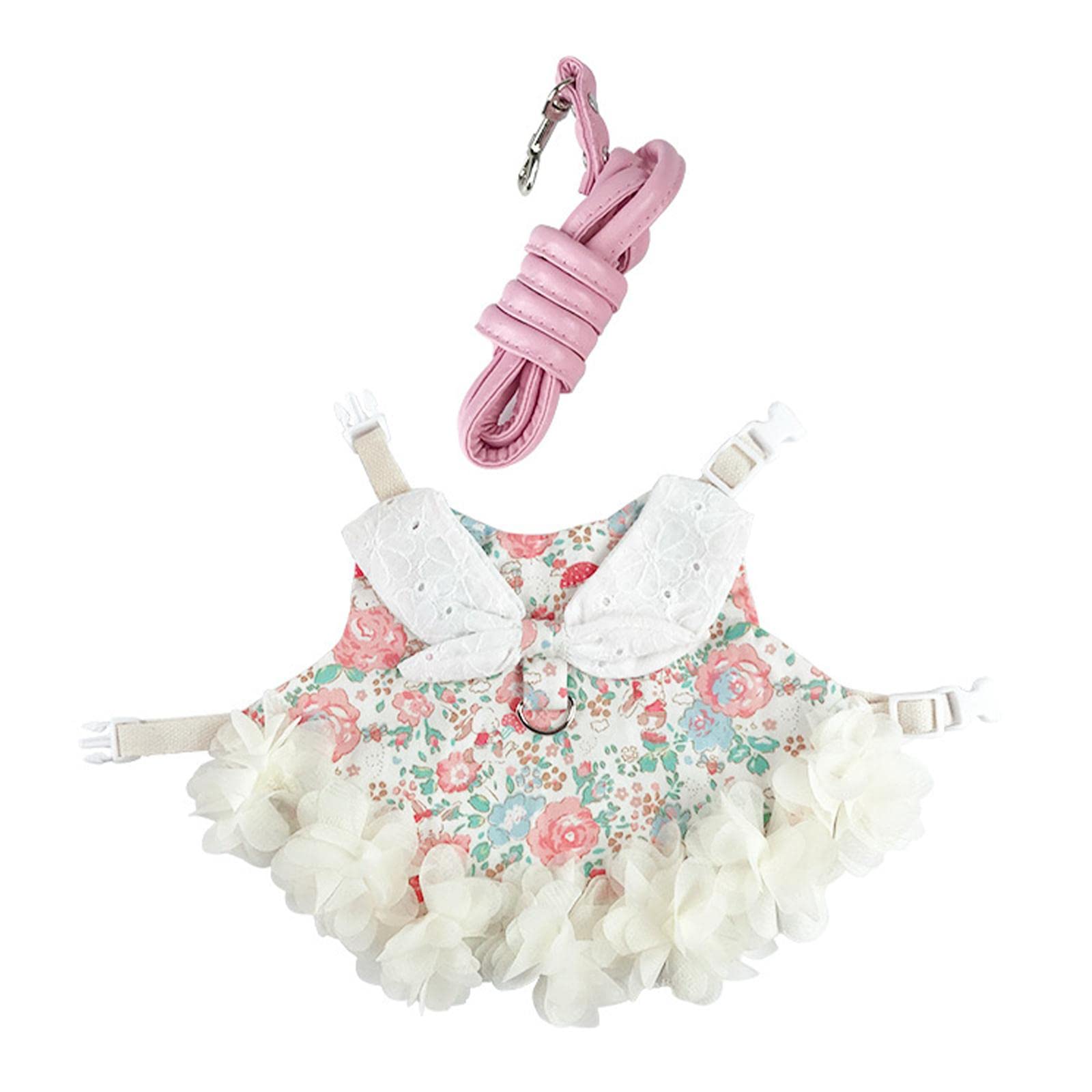 Fenteer Soft Rabbit Harness and Leash Set - Adjustable Pet Costume for Small Animals, Ferrets, Guinea Pigs - Perfect for Outdoor Walks, Pet Costume Parties & Photo Shoots