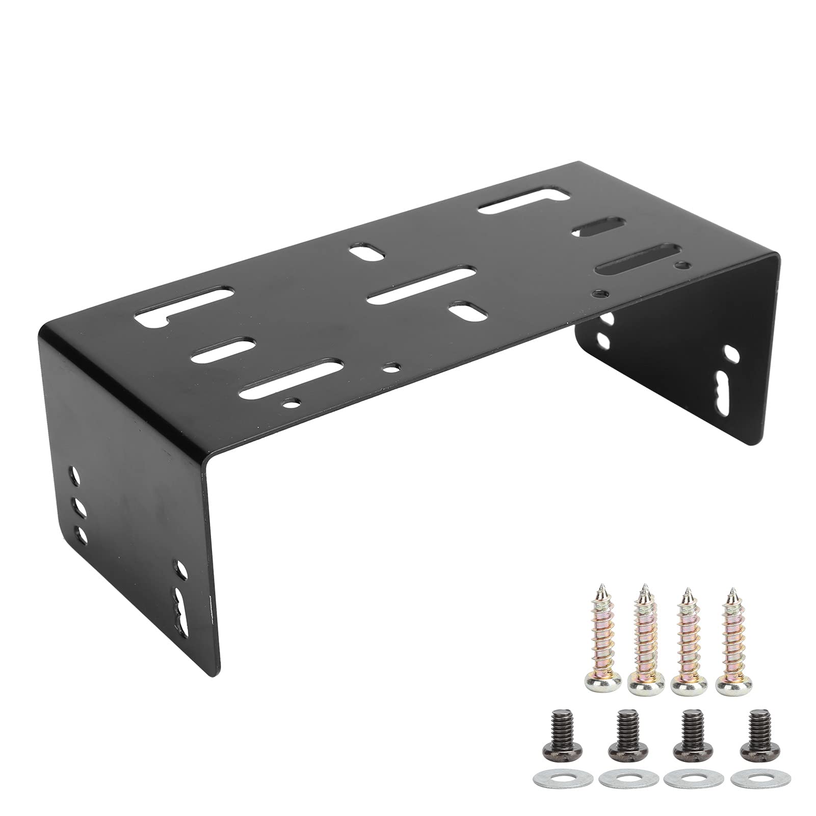 Kenwood TK715 TK760 TK762 TK805 TK809 TK815 TK860 TK862 TK880 TK940 Metal Radio Bracket with Mounting Screws - Heavy Duty Two Way Radio Mount for Truck, Car & Emergency Vehicles