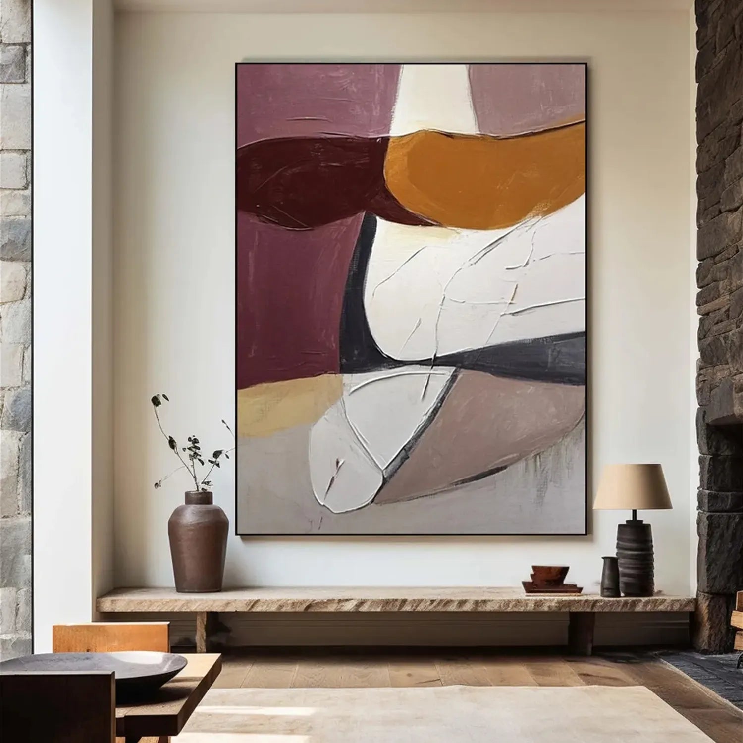 Abstract Tranquility Art Painting #WS197 - Modern Wall Decor for Living Room, Bedroom & Office - Calming Canvas Artwork for Home & Workspace