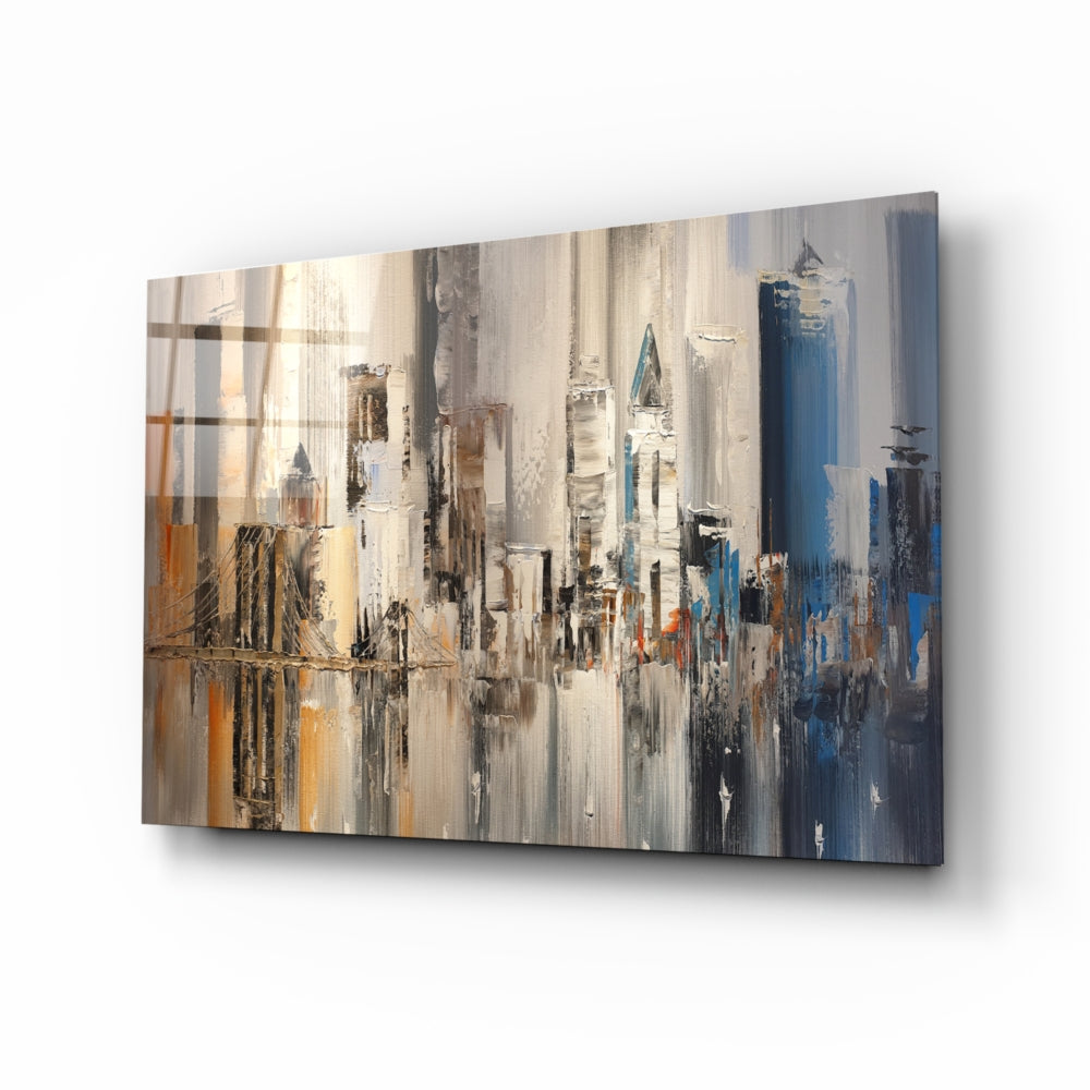 City Skyline Wall Art - Modern Urban Landscape Canvas Print for Home & Office Decor | Perfect for Living Room, Bedroom, or Workspace