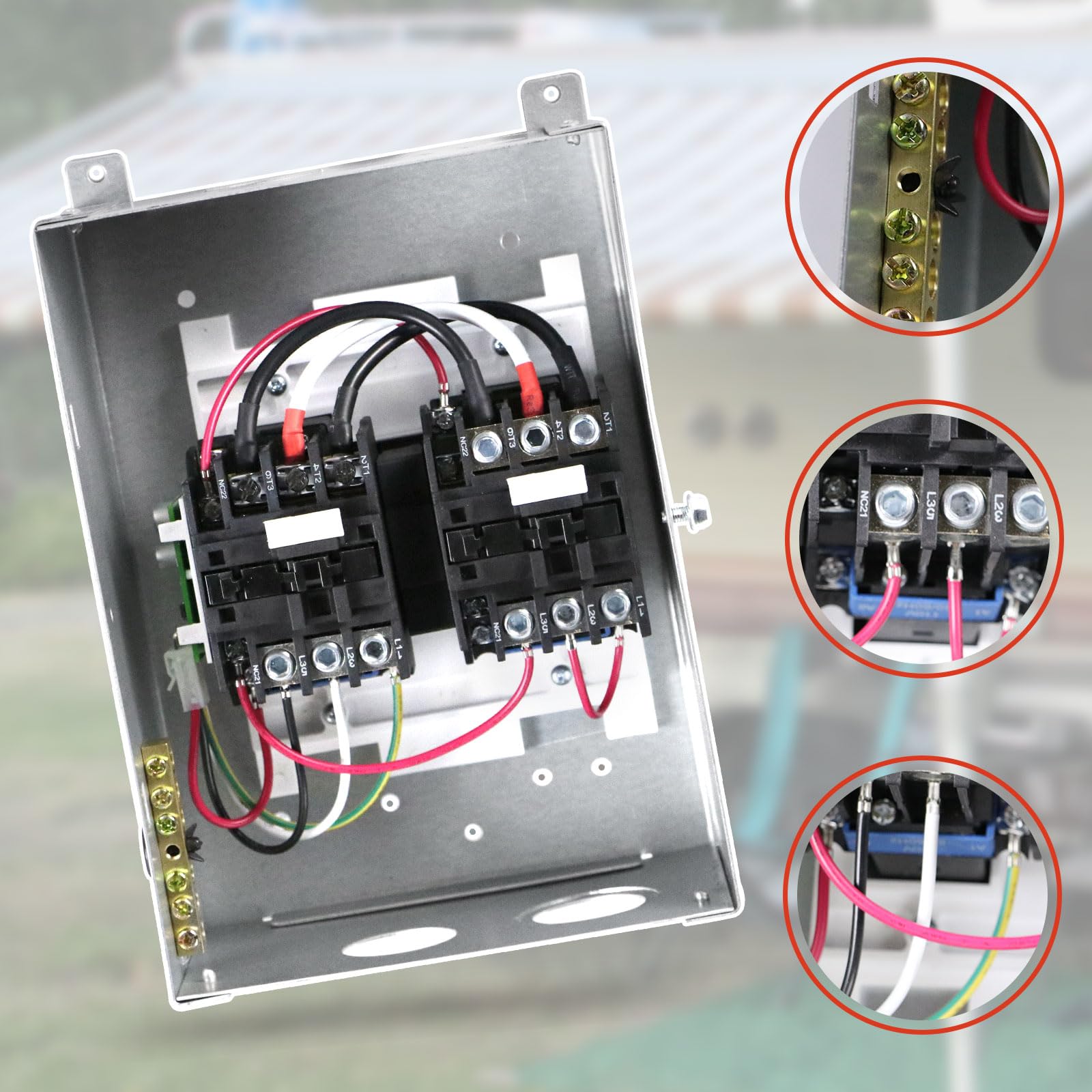 50 Amp RV Automatic Transfer Switch - 240V AC, 70A Neutral Rating, 120/240 Volt - Perfect for RV Power Backup & Camping Electrical Systems