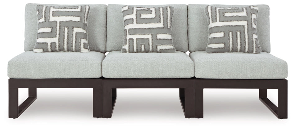 Beachloft 3-Piece Outdoor Sectional Set - Waterproof Wicker Patio Furniture with Cushions for Backyard, Poolside & Garden Relaxation