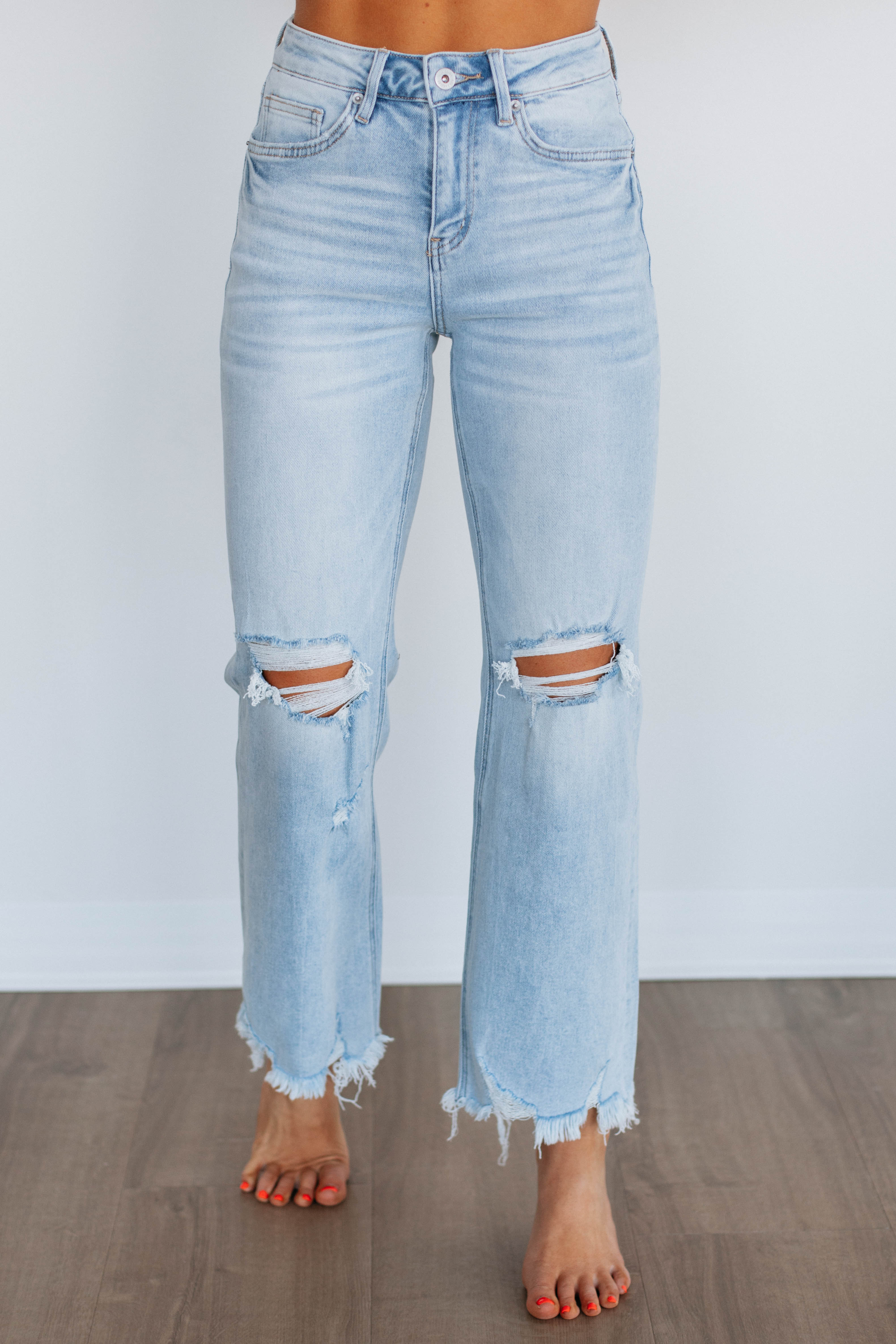 Colton Mica Jeans - Light Wash Distressed Denim Pants for Men | Comfortable Slim Fit Stretch Jeans | Perfect for Casual Wear, Date Nights & Outdoor Activities