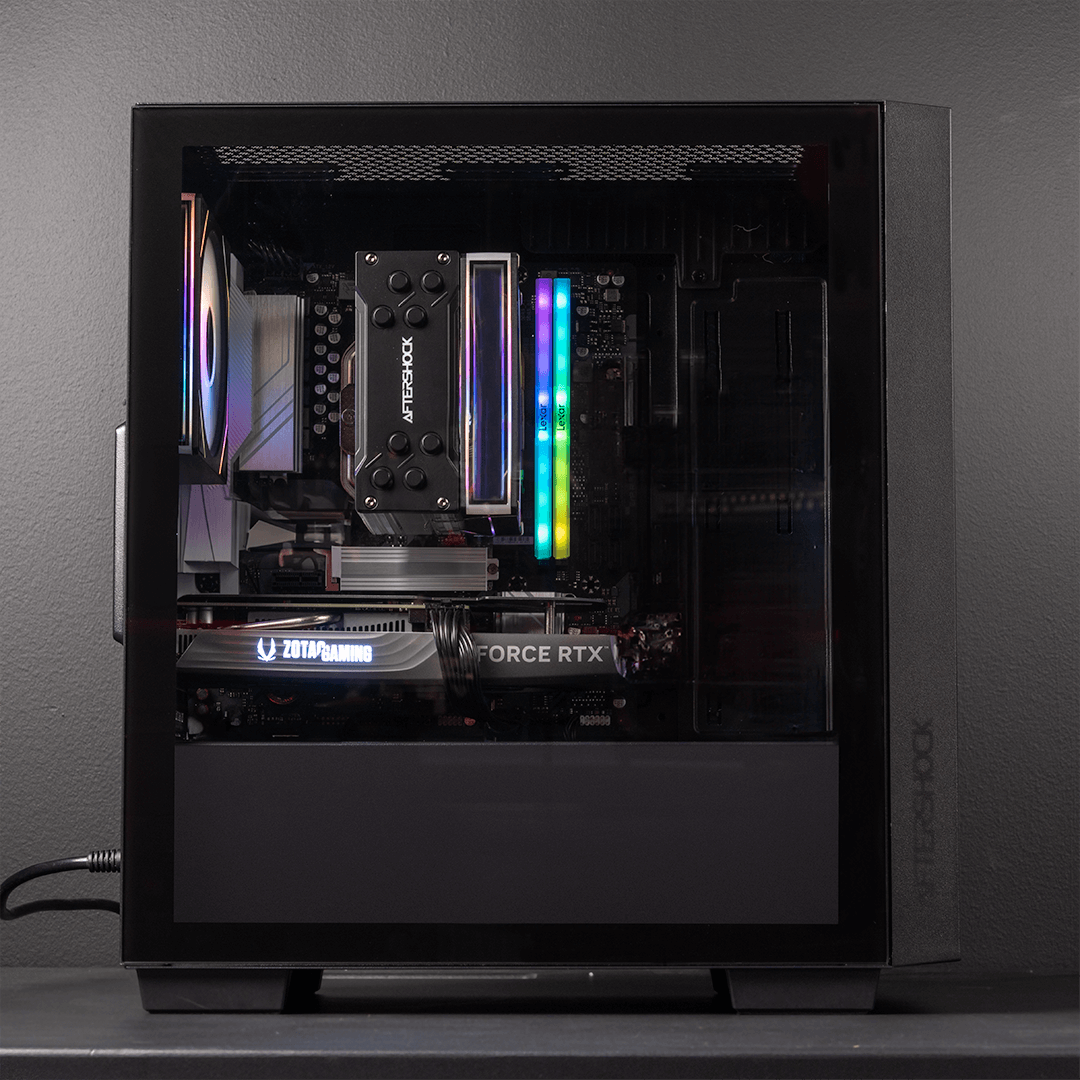 Aftershock RAPID Gaming PC - AMD Ryzen 5 7400F Processor, NVIDIA RTX 4060 Graphics - High Performance Desktop Computer for Gaming, Streaming & Content Creation