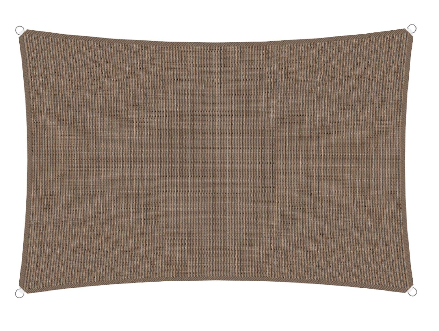TANG Sunshades Depot 13' x 18' Rectangle Sun Shade Sail - 180 GSM HDPE Permeable Canopy in Brown - Commercial Grade UV Protection for Patio, Pool, Garden, and Outdoor Spaces