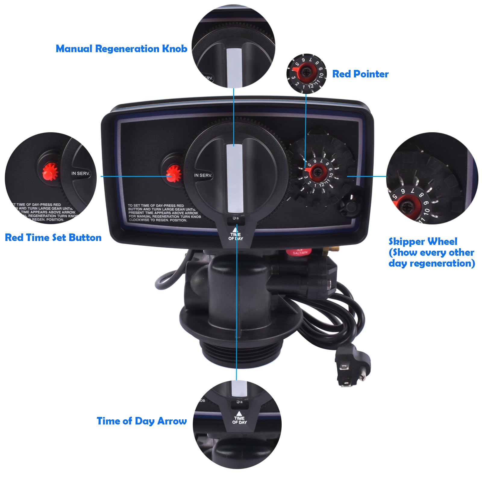 5600 Water Softener Timer - 12-Day Digital Timer Control Valve for 9