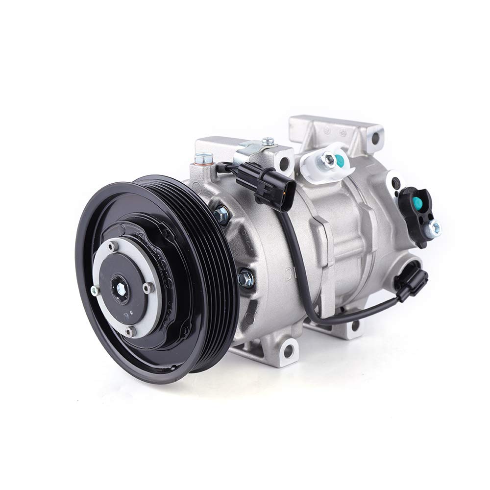 TBVECHI AC A/C Compressor with Clutch - Compatible with 2012-2016 Hyundai Accent 1.6L & 2012-2015 KIA Rio 1.6L - High Performance Air Conditioner Compressor for Car Cooling System