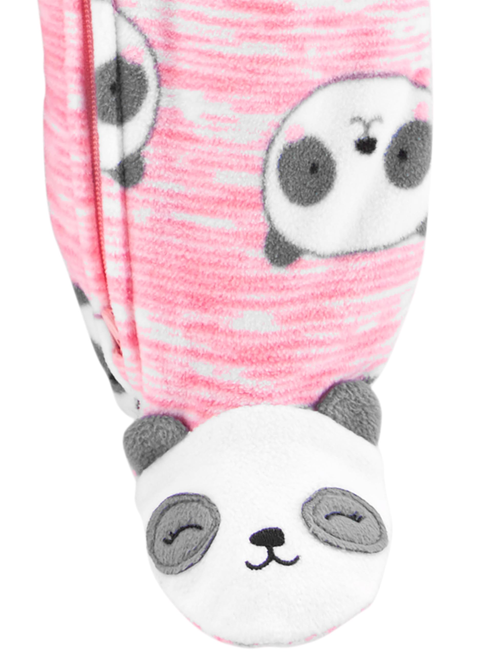 Carter's Baby Girls' Fleece Footed Sleep and Play Pajamas - 2 Pack Set | Soft & Warm Winter Sleepwear for Infants & Toddlers | Perfect for Nursery, Bedtime & Lounging
