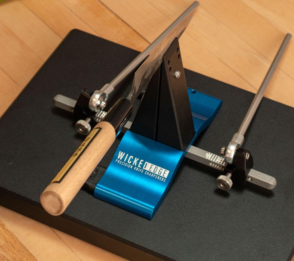 Wicked Edge Precision Knife Sharpener - Professional Knife Sharpening System for Kitchen, Hunting & Outdoor - Perfect for Chefs, Butchers & Camping Enthusiasts
