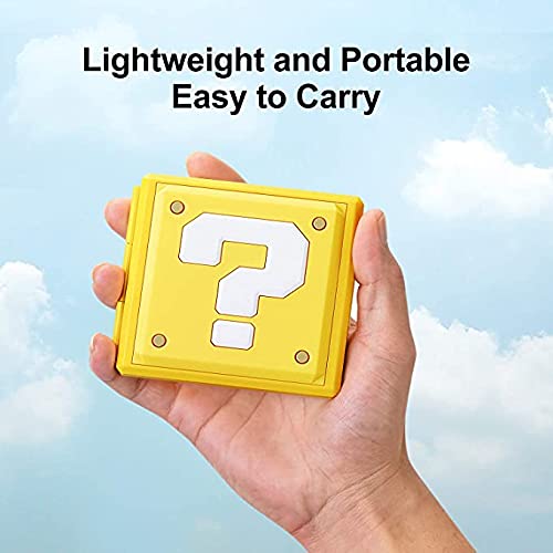 Nintendo Switch Case - Slim Hard Shell Protective Cover with 12 Game Cartridge Slots | Shockproof & Portable Storage for Switch NS NX | Perfect for Travel, Gaming Parties & On-the-Go Protection (Pika Tail)