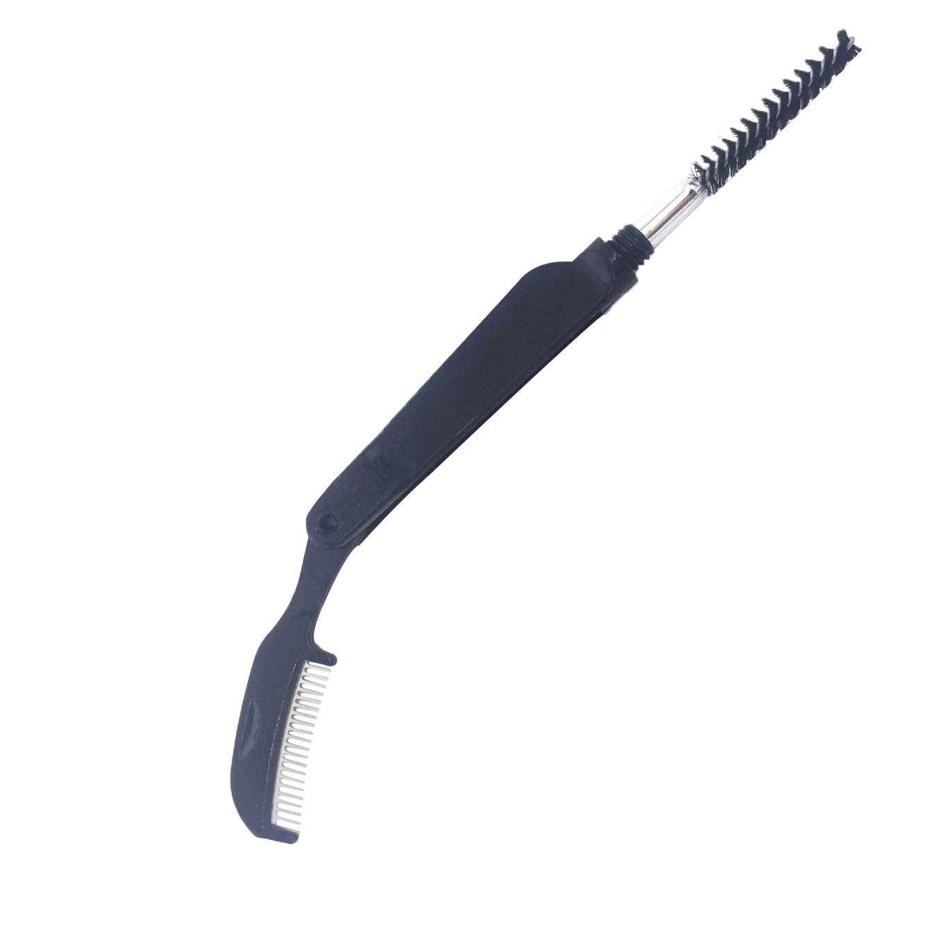 Professional Foldable Stainless Steel Eyelash Comb & Eyebrow Shaper - Beauty Makeup Tool for Perfect Lashes & Brows | Ideal for Salon, Home Use & Travel Makeup Kit