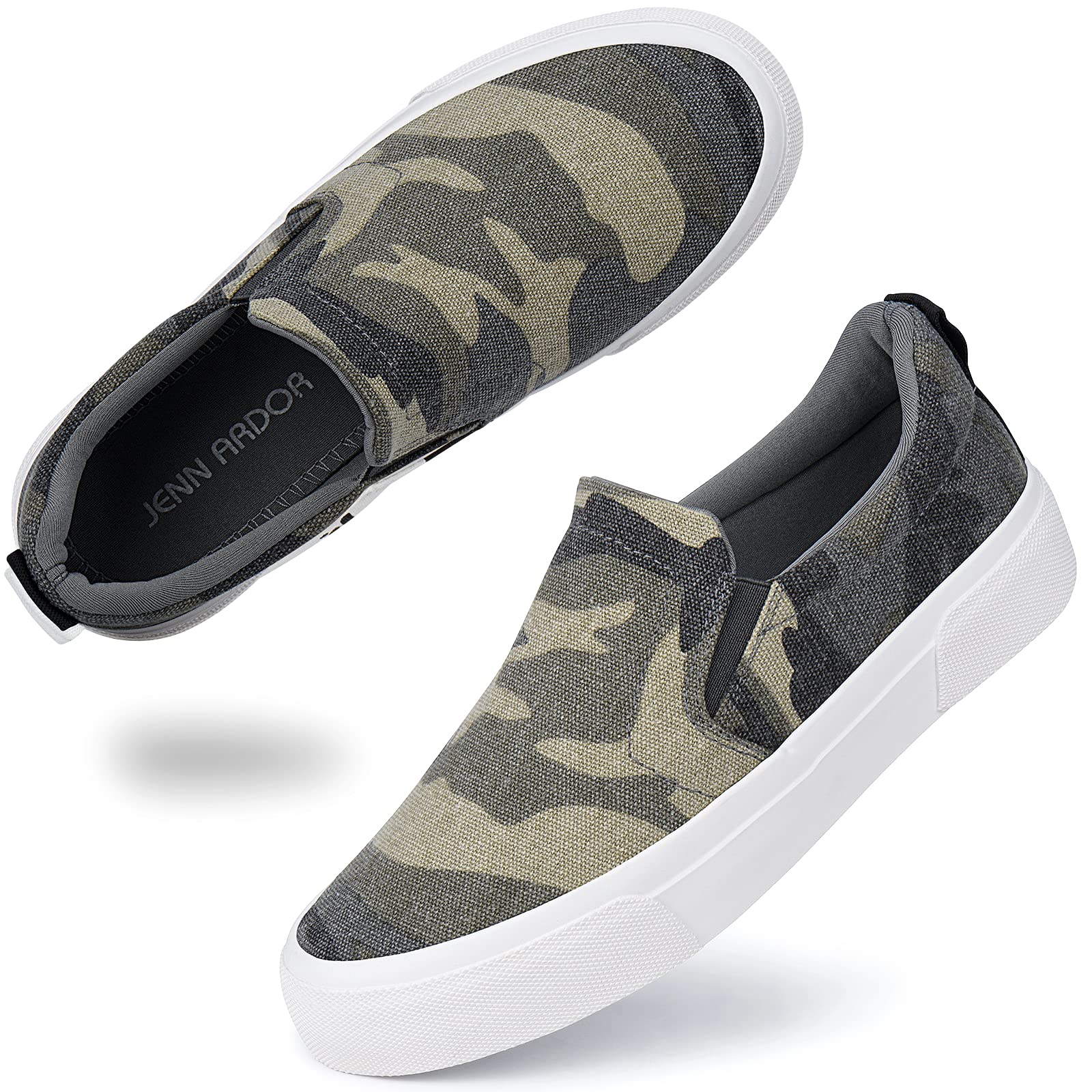 **JENN ARDOR Women's Slip-On Sneakers - Comfortable Walking Flats for Casual Wear | Lightweight & Breathable Fashion Shoes for Everyday Use, Work, Travel & Errands**