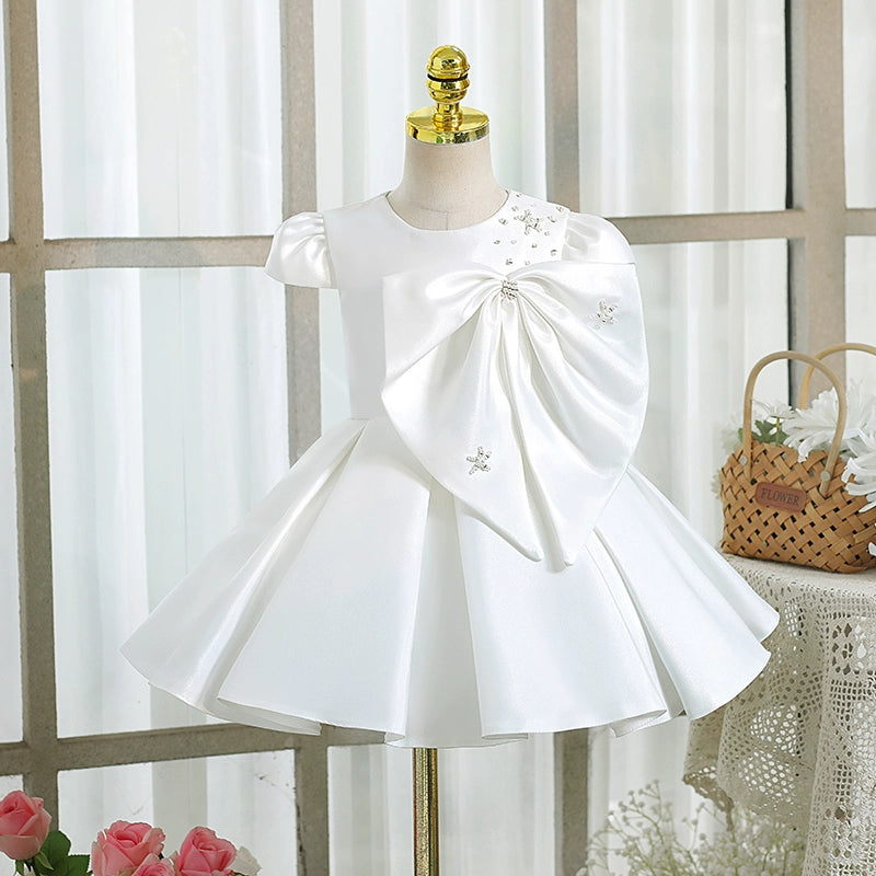 Adorable Baby Girl Puffy Beauty Pageant Dress with Big Bow - Toddler Princess Party Gown for Birthday, Photo Shoots & Special Occasions
