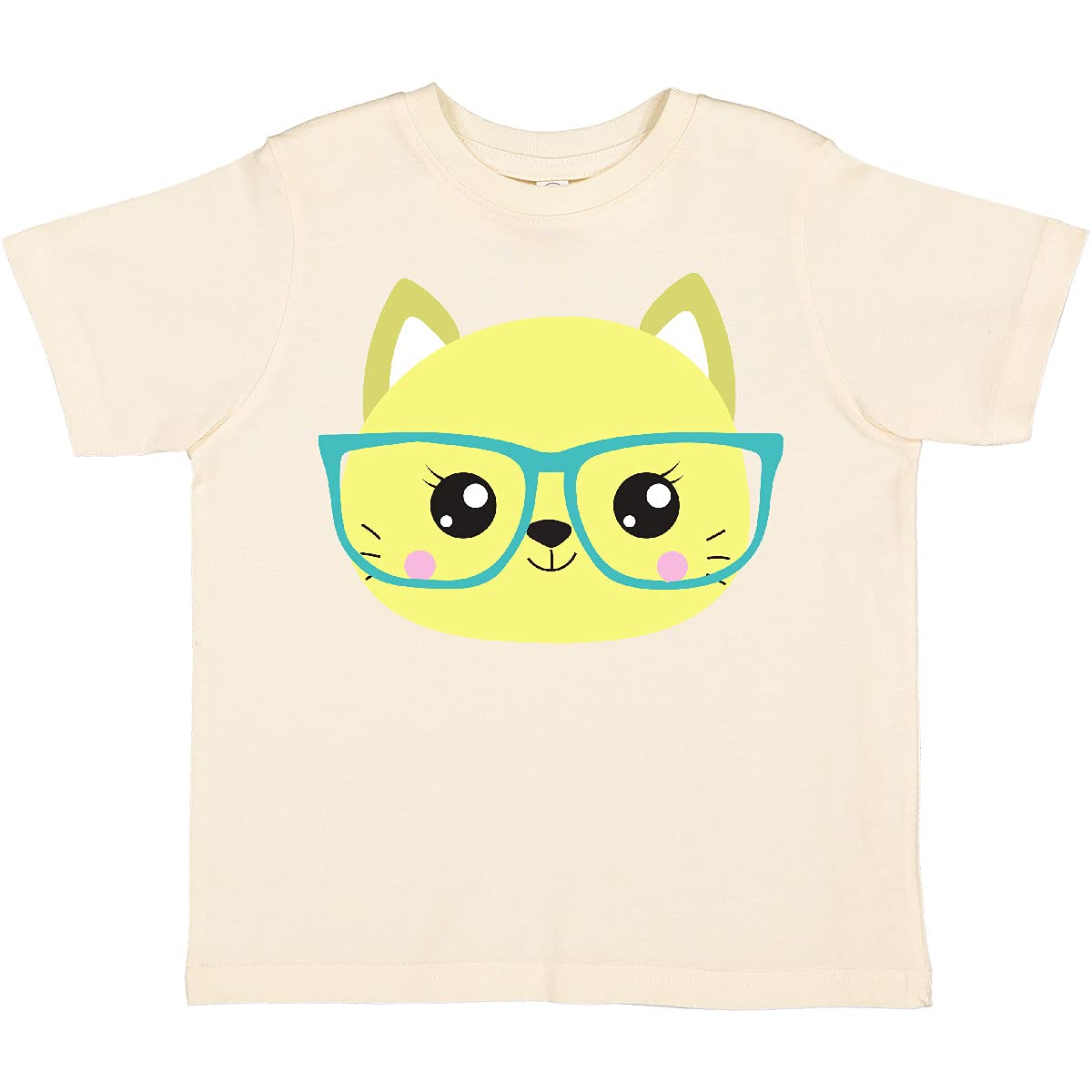 Inktastic Hipster Cat with Glasses - Cute Kitten Toddler T-Shirt for Boys & Girls - Perfect for Playdates, Birthdays & Casual Wear
