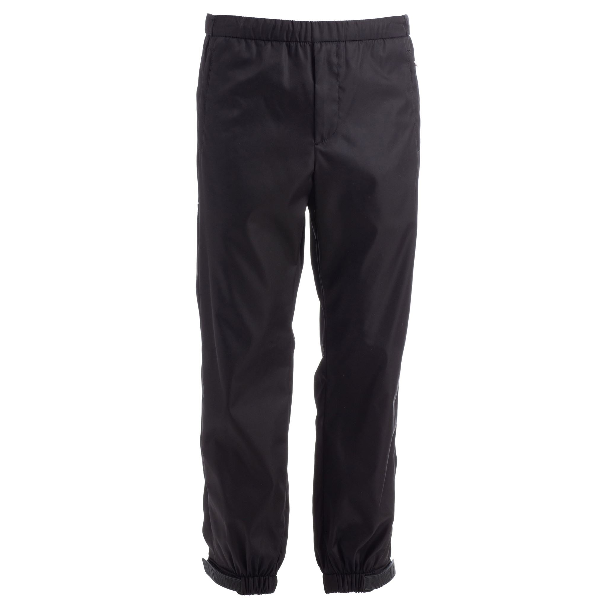 Prada Black Nylon Track Pants for Men - High-Quality Luxury Joggers with Logo Detail - Perfect for Gym, Running & Streetwear Fashion