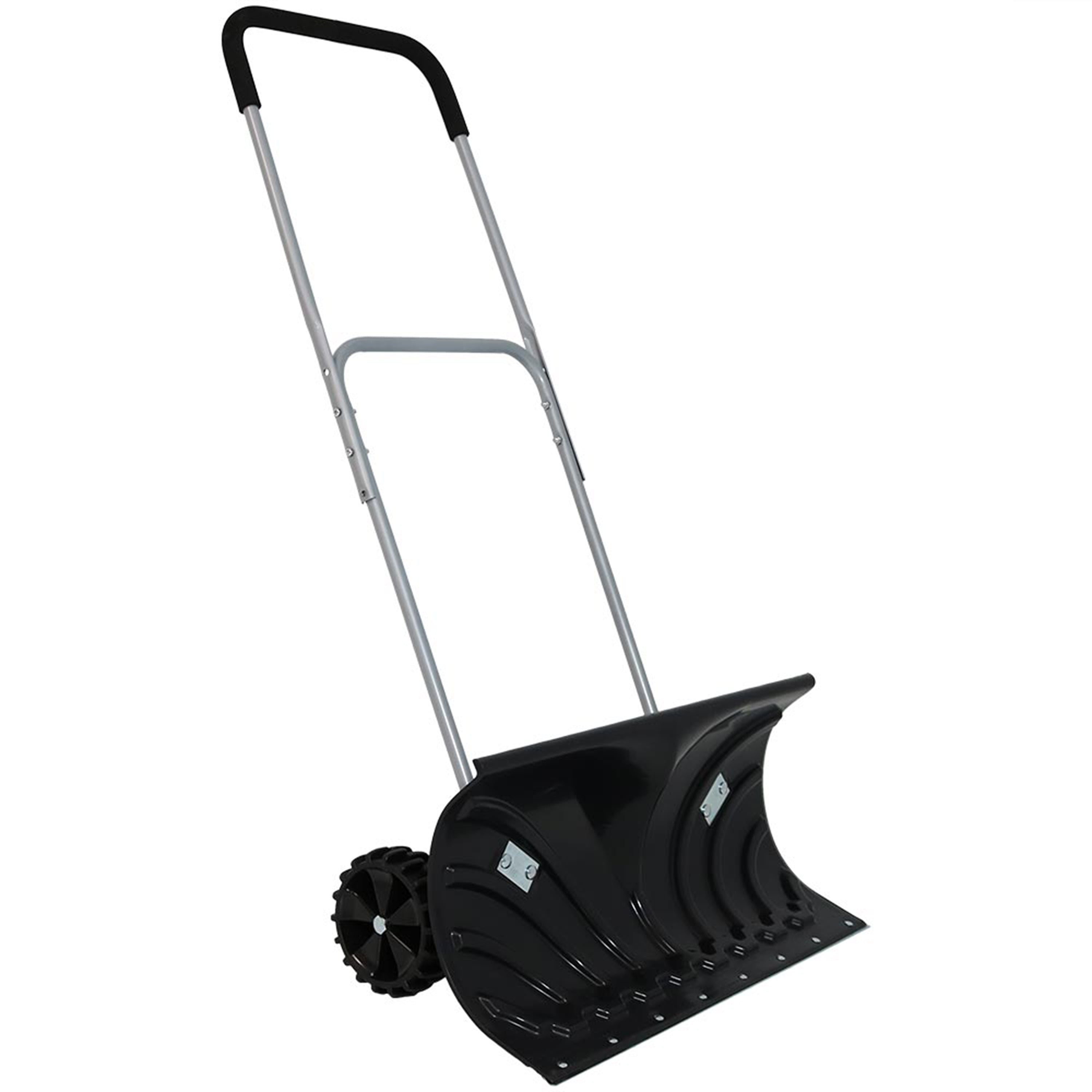 Heavy Duty Snow Shovel with Wheels - Adjustable Handle for Easy Snow Removal - Ideal for Driveways, Sidewalks & Winter Storms