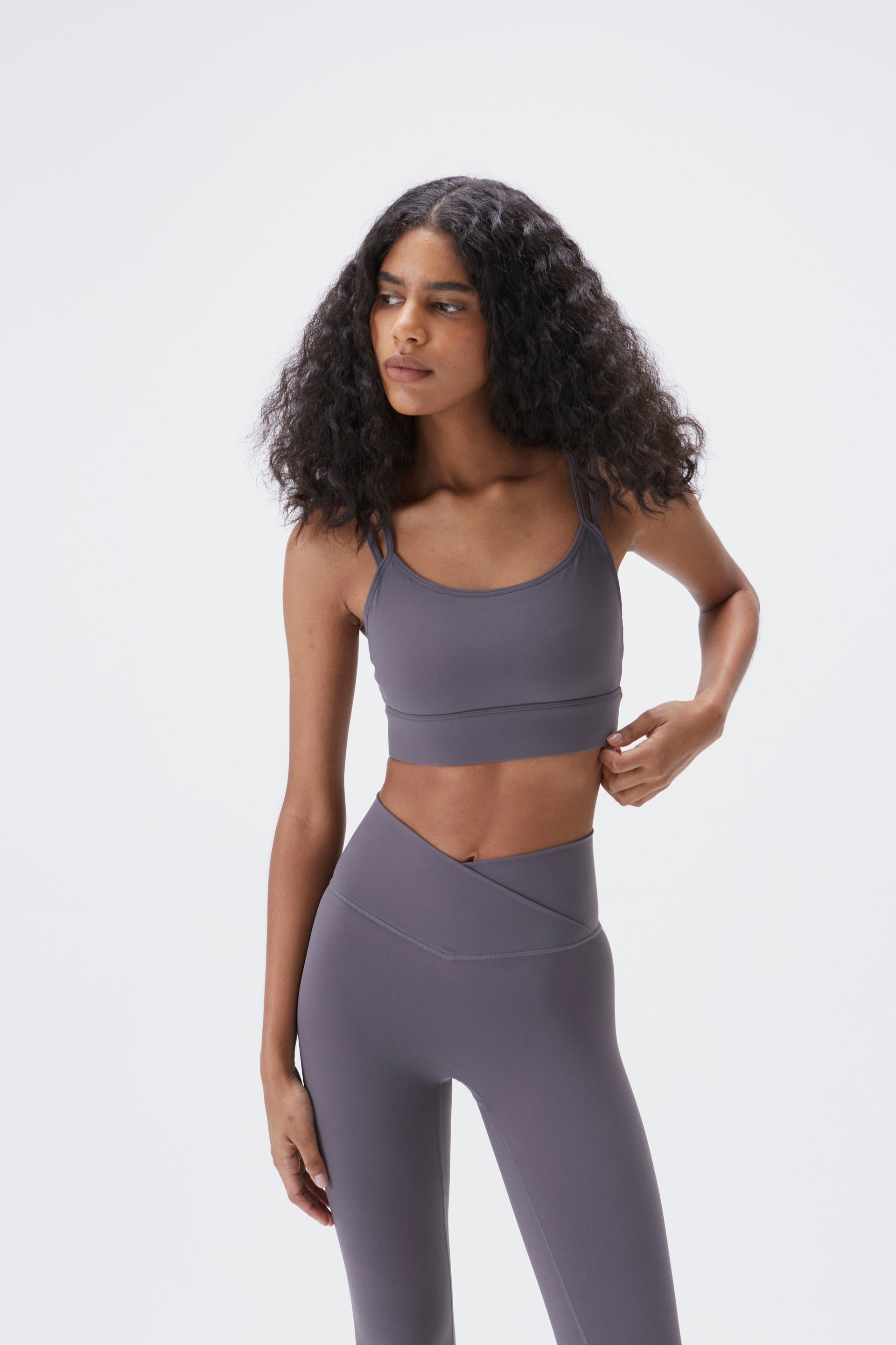 Ultimate Double Strap Bra for Women - Dark Grey Comfortable Supportive Underwire - Perfect for Yoga, Workout & Everyday Wear